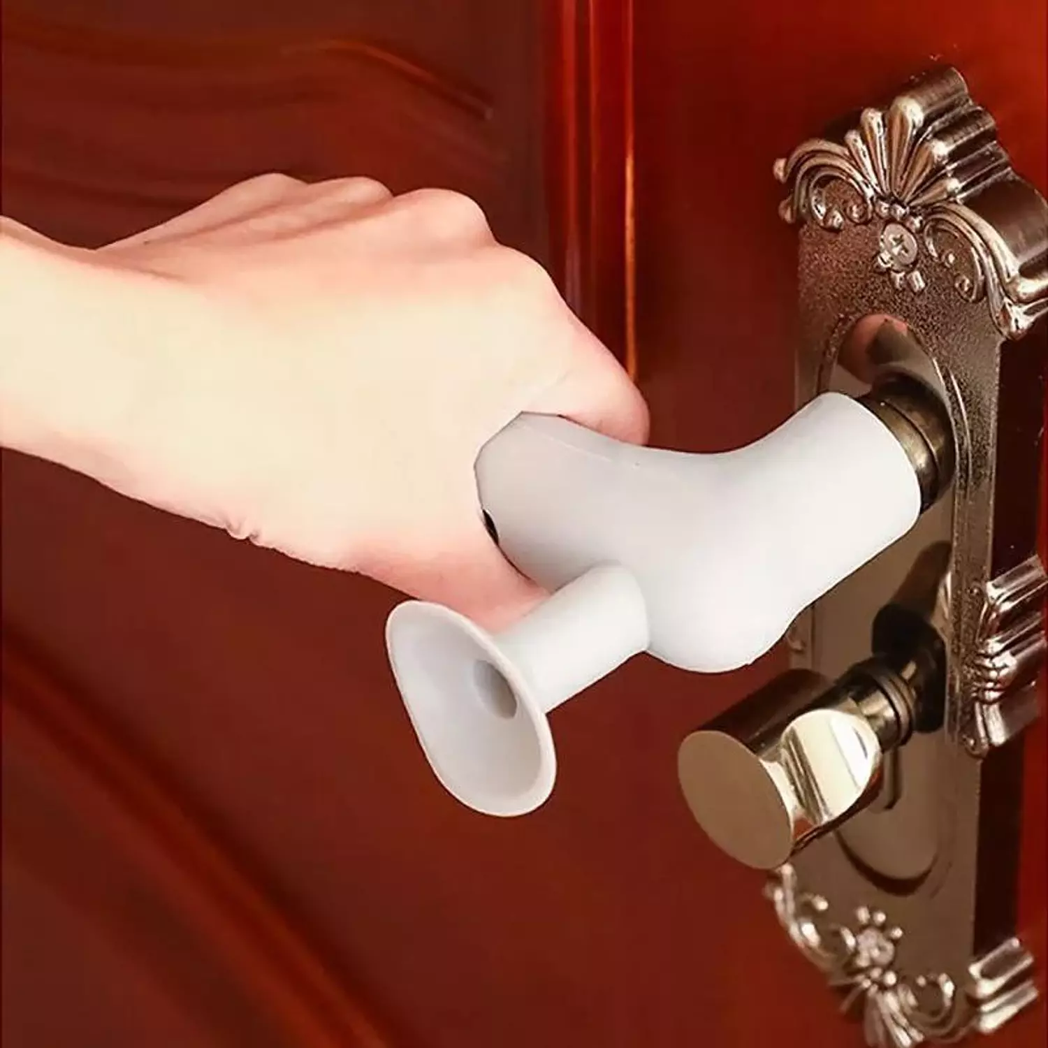 Anti-Collision Silicone Door Stopper - Anti-Static Silent Door Handle Cover (3 Piece) hover image