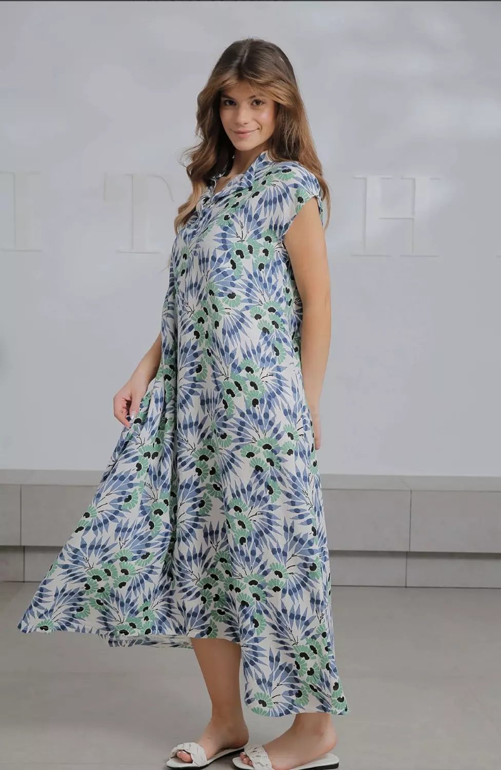 Flowered short sleeve dress-2nd-img