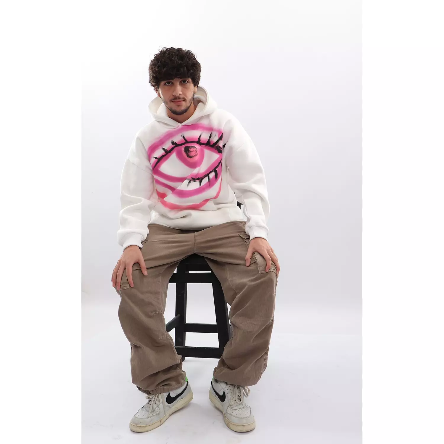 pink eye front hoodie hover image