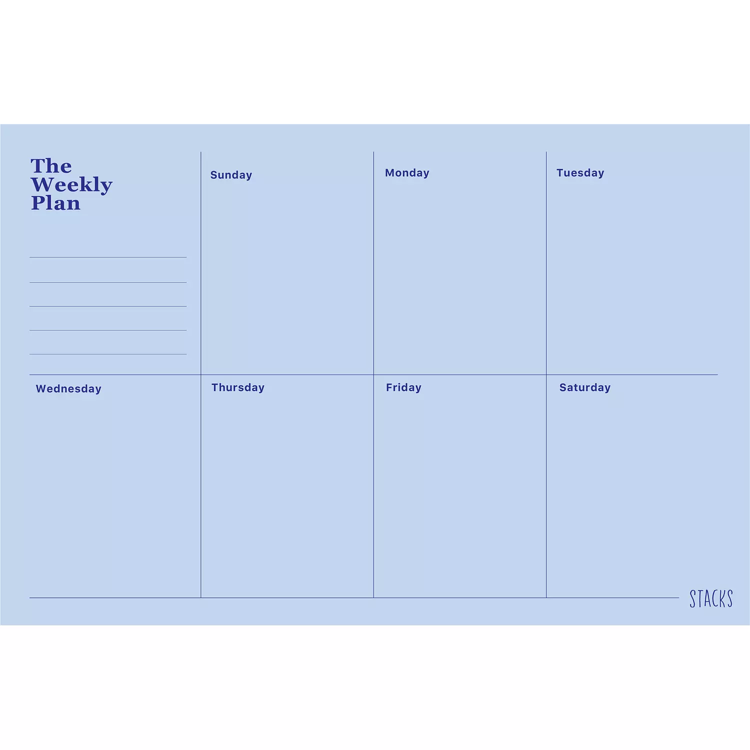 Blue Weekly Planner  hover image