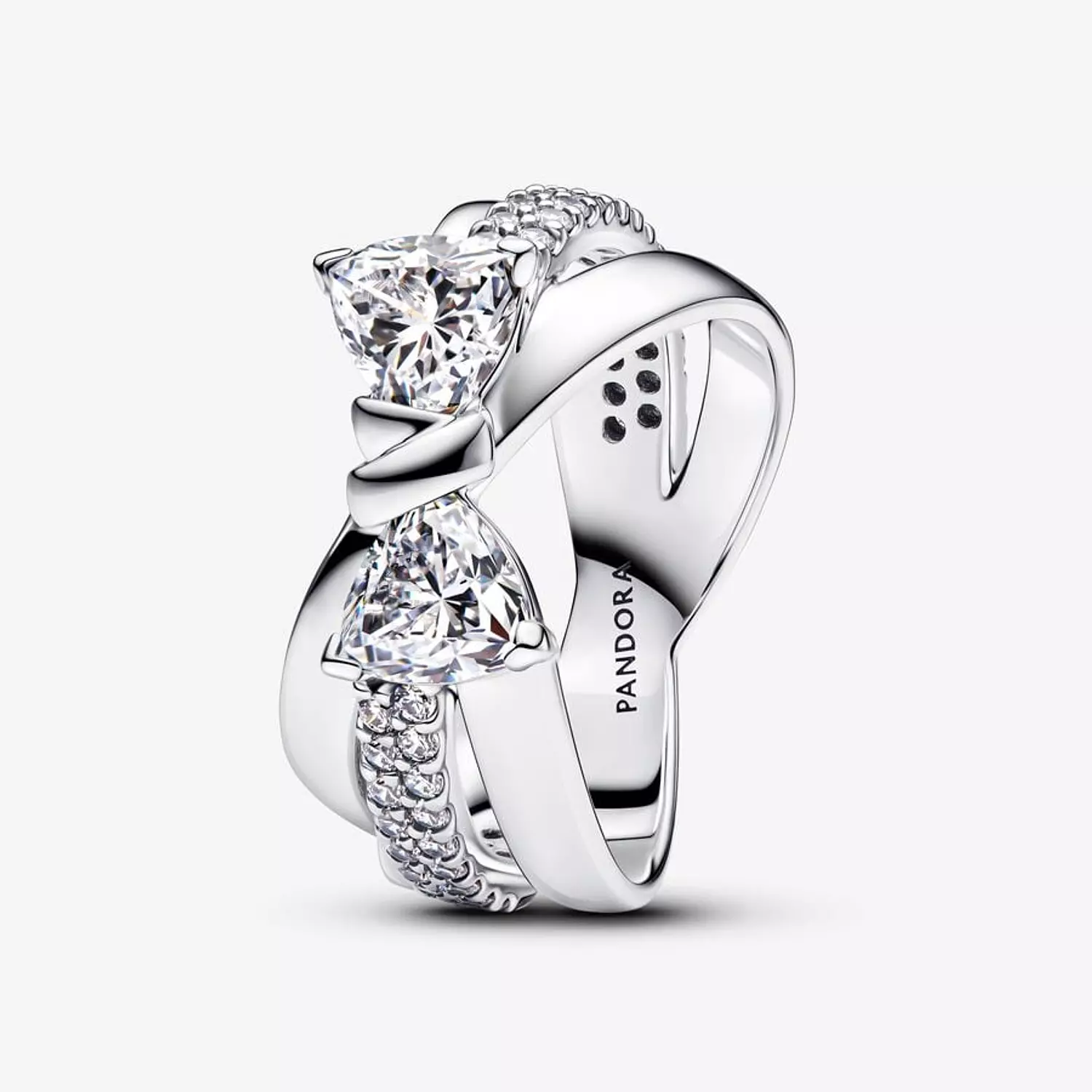 Sparkling Bow Crossover Ring hover image