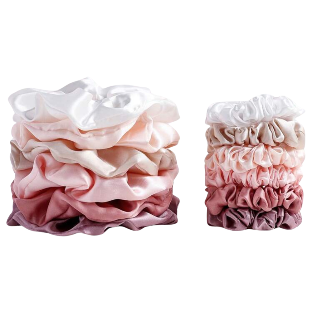 2 Pc Satin Scrunchies Set 1