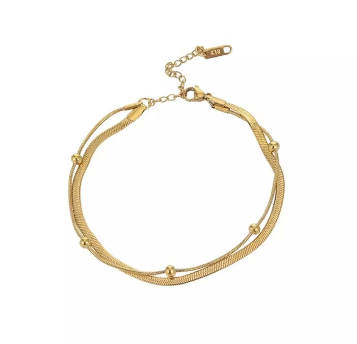Double- Layered Gold Anklet 2