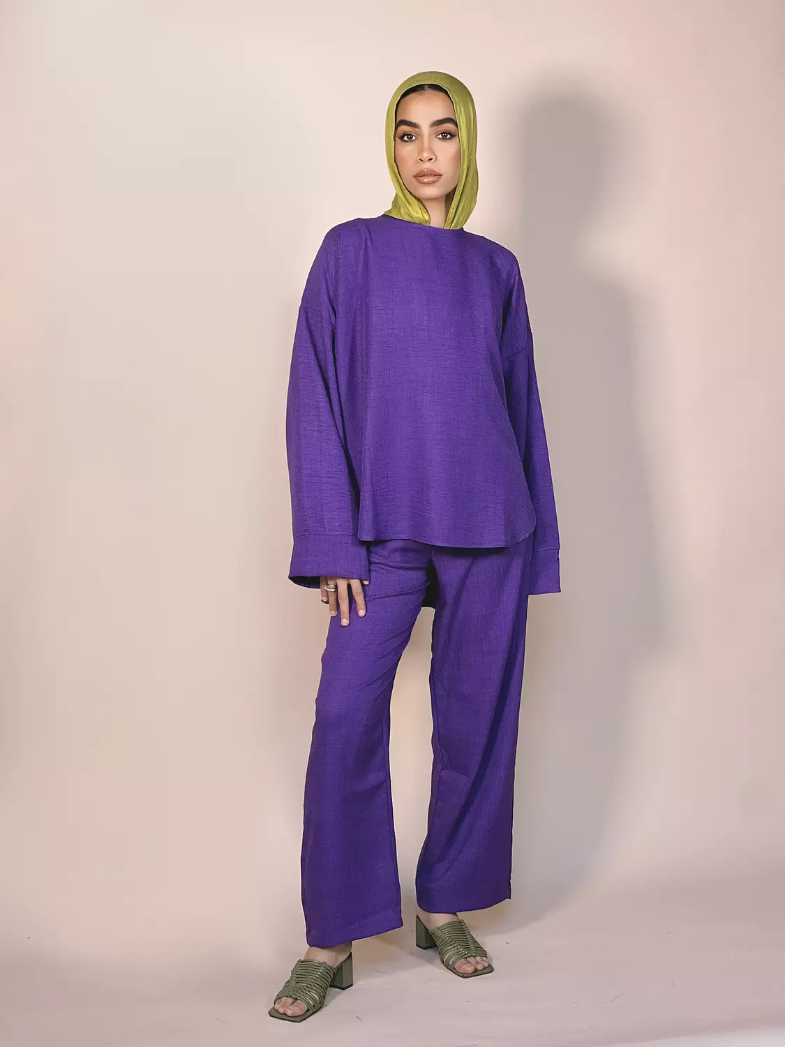 Purple Basic Linen Set 4