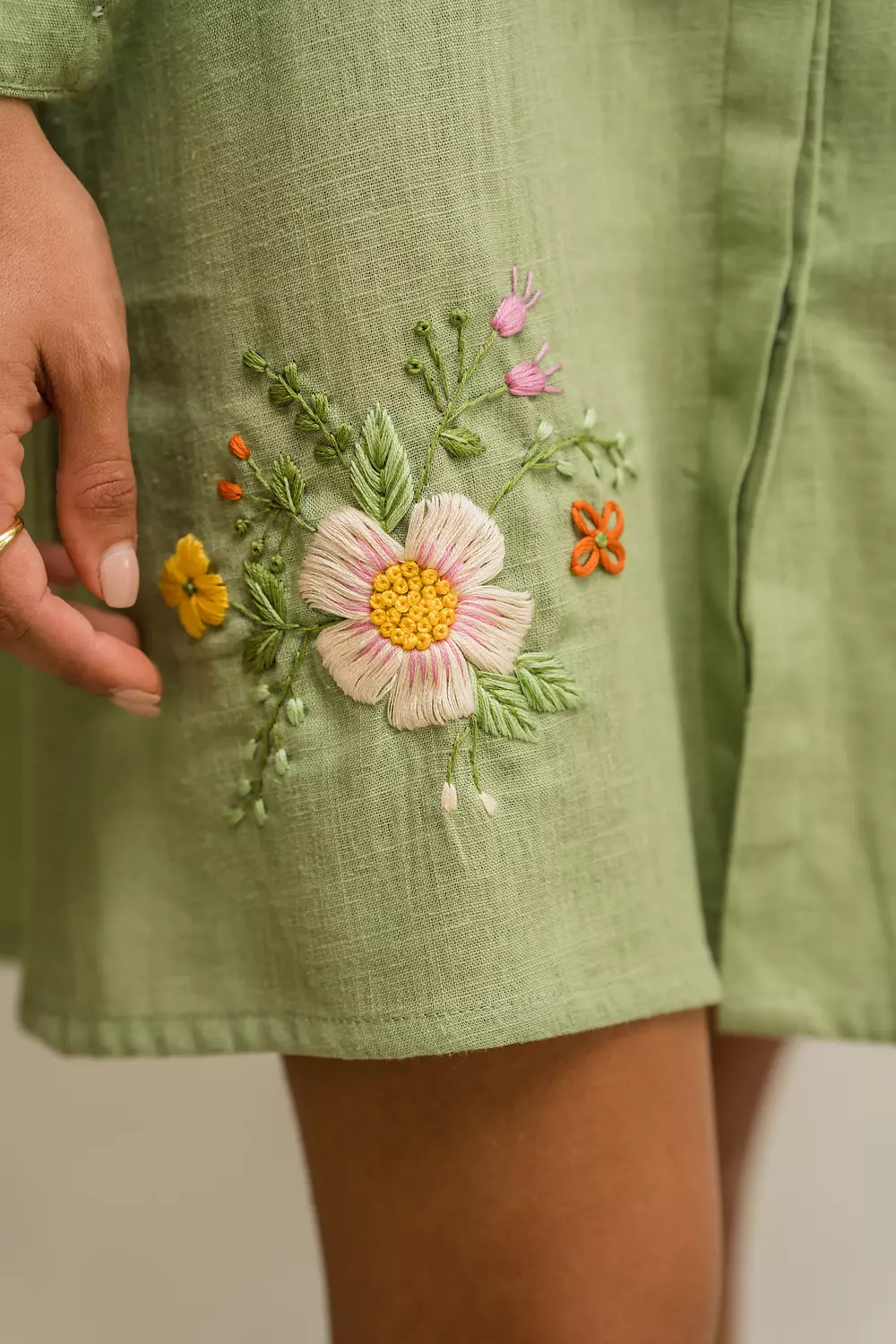 Garden Party Linen Shirt Dress-2nd-img