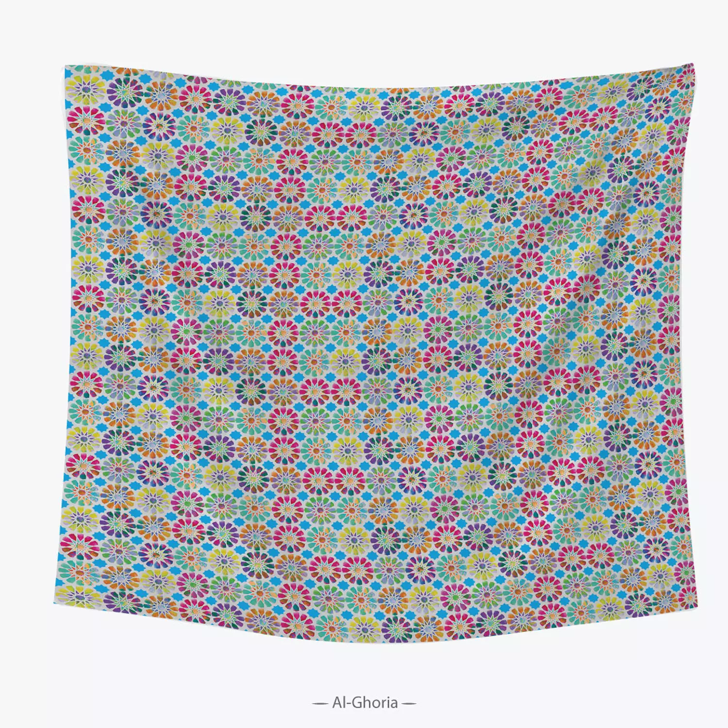 Technicolor Islamic Star Table Cover 5