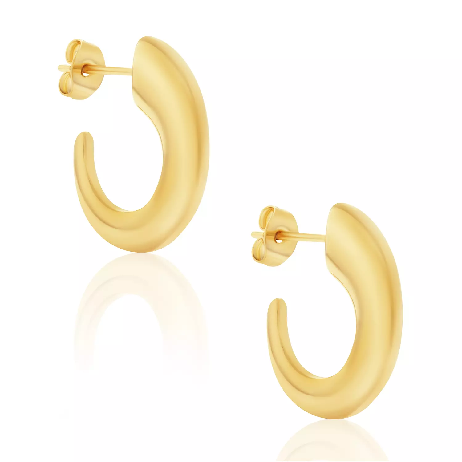 Horn Gold Earrings hover image