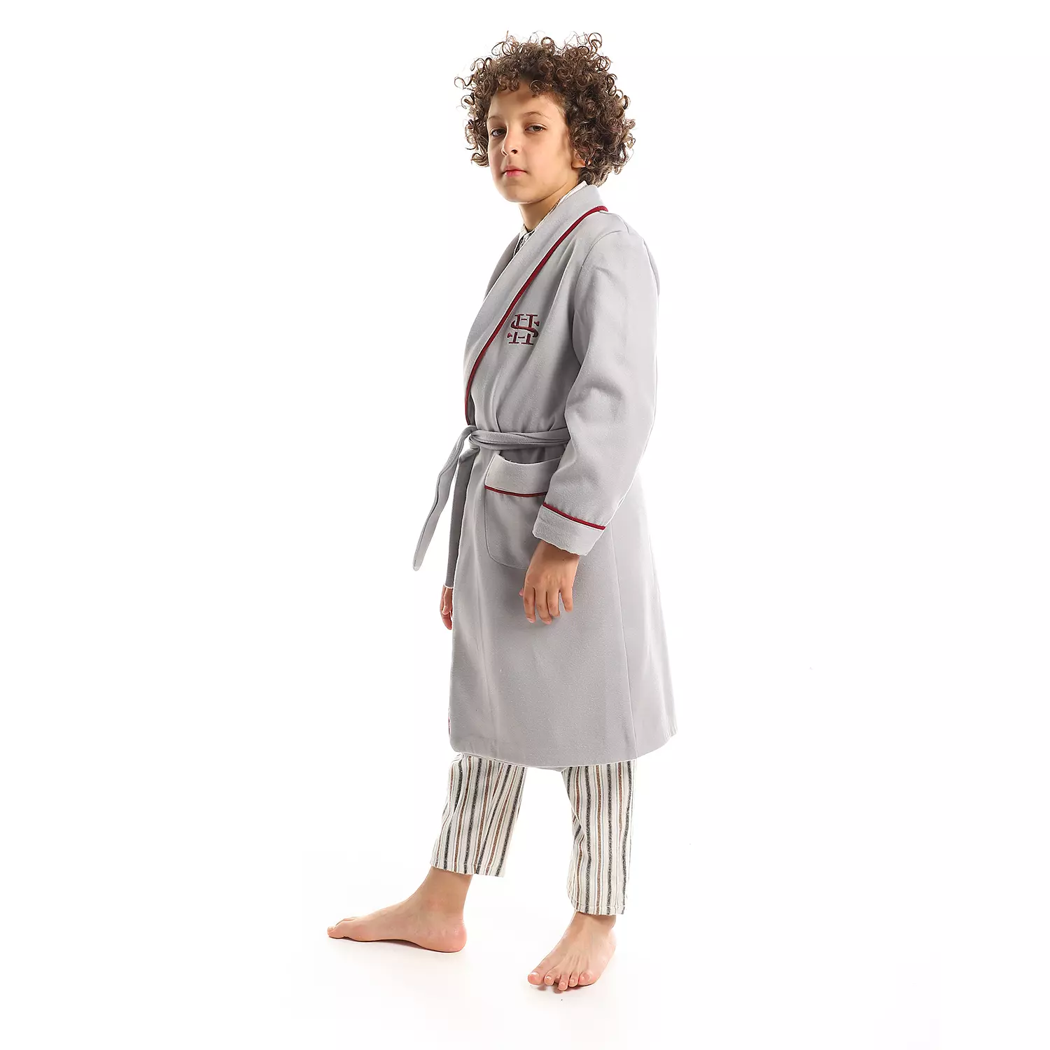 Shorto Kids Winter Robe - Light Grey 1