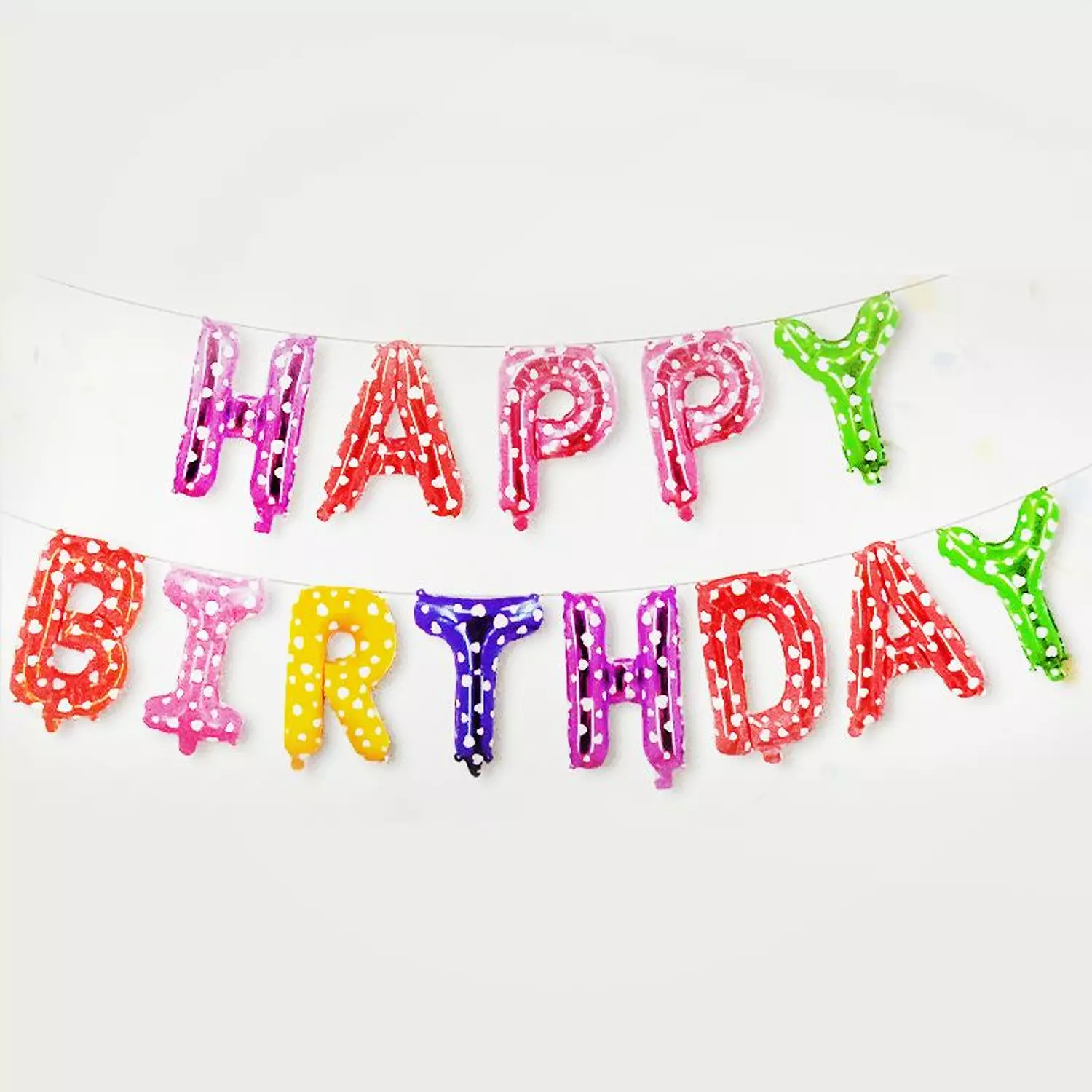 Foil Helium With Happy Birthday Design For Party Set Of 13 Pieces - Multi Color hover image