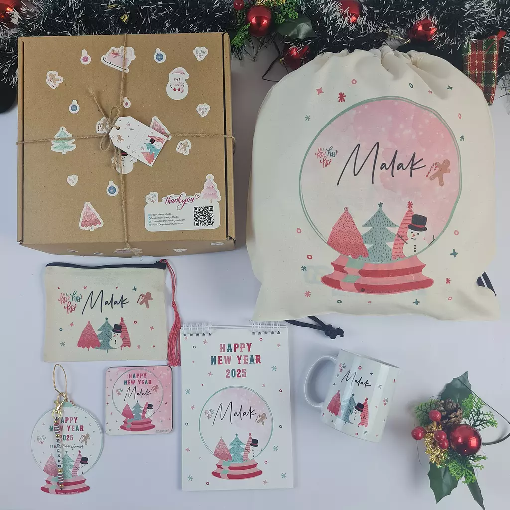 Pink Christmas Gift Box