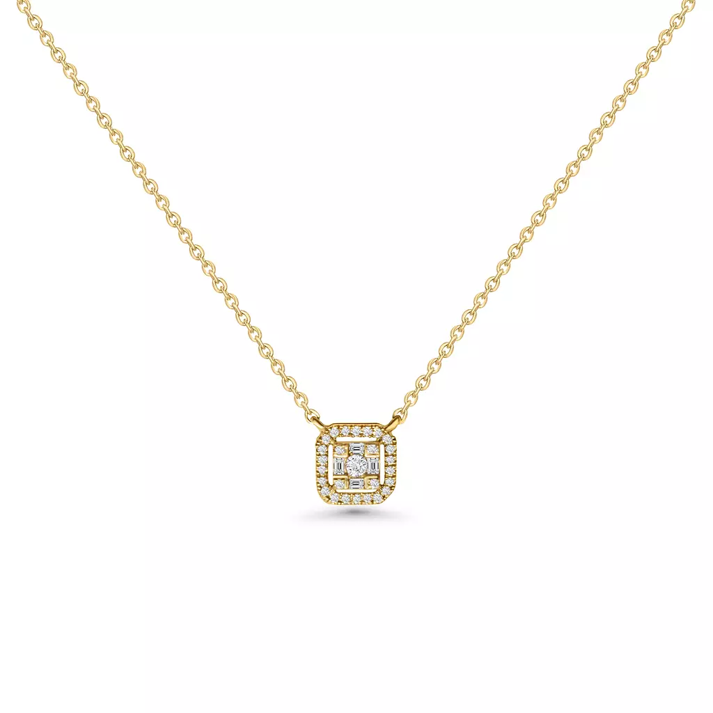 Carré diamond pendant - np28