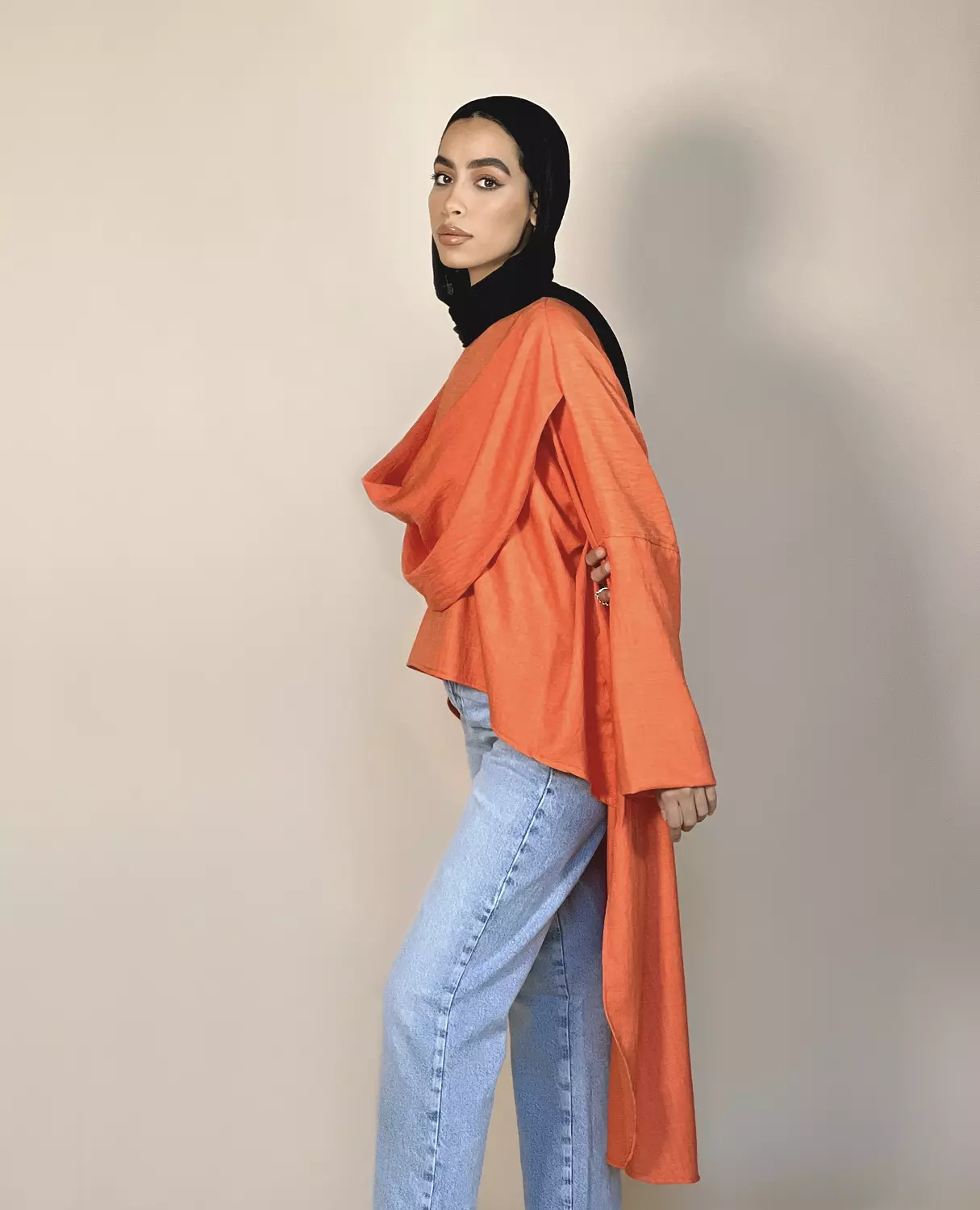 Orange Drape Tunic 1