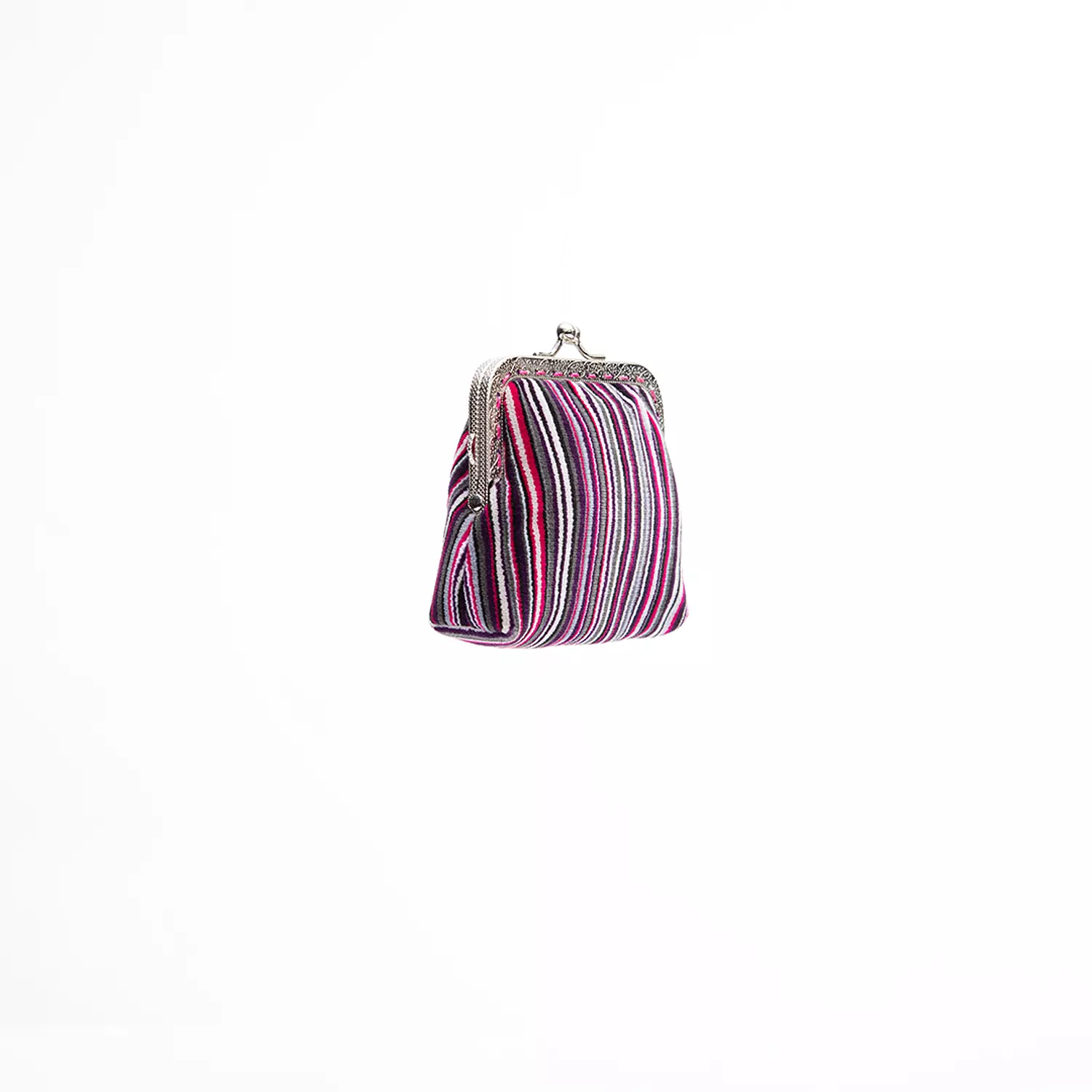 The Velvet Striped Kisslock Coin Purse 1