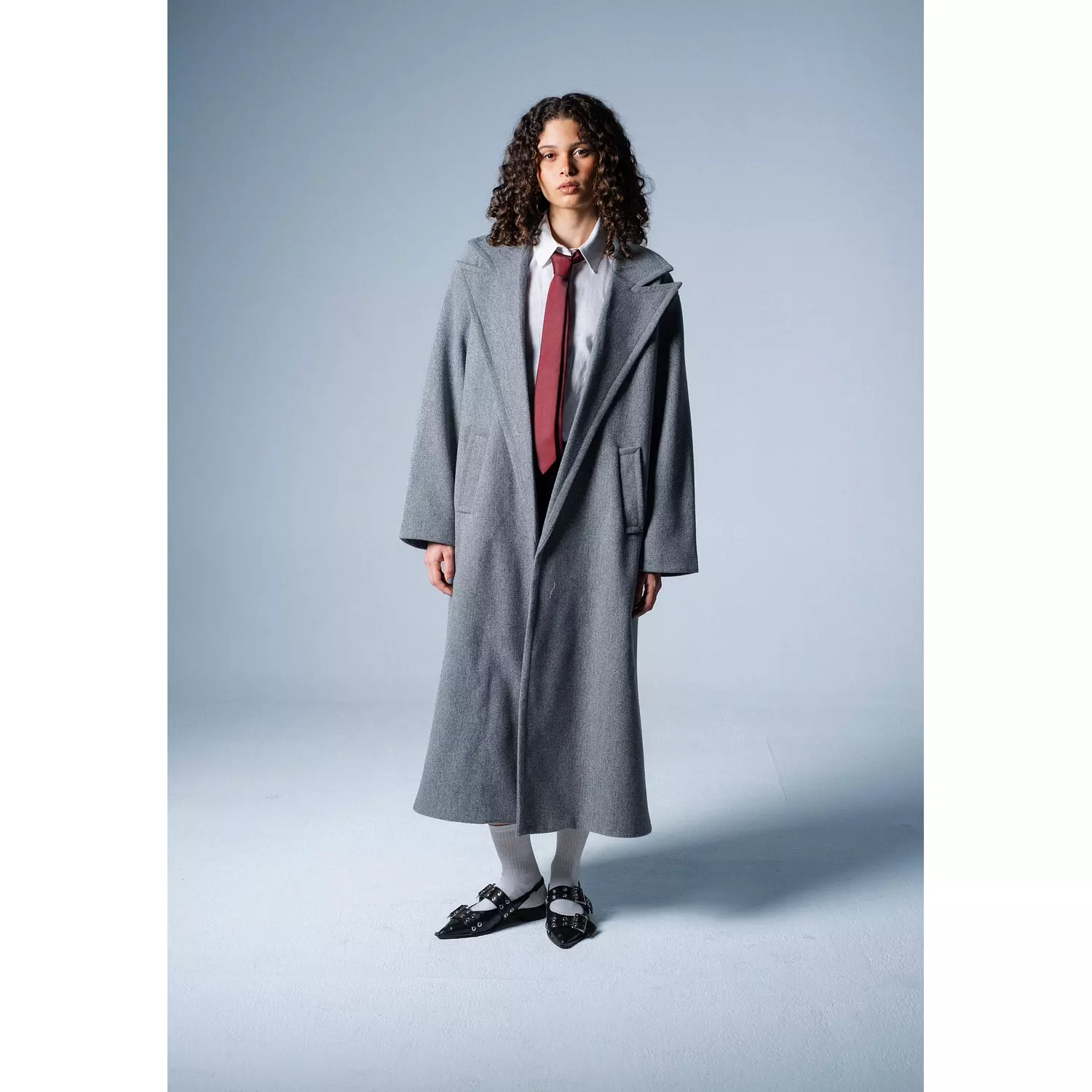 Aleron Over-sized Grey Coat  1