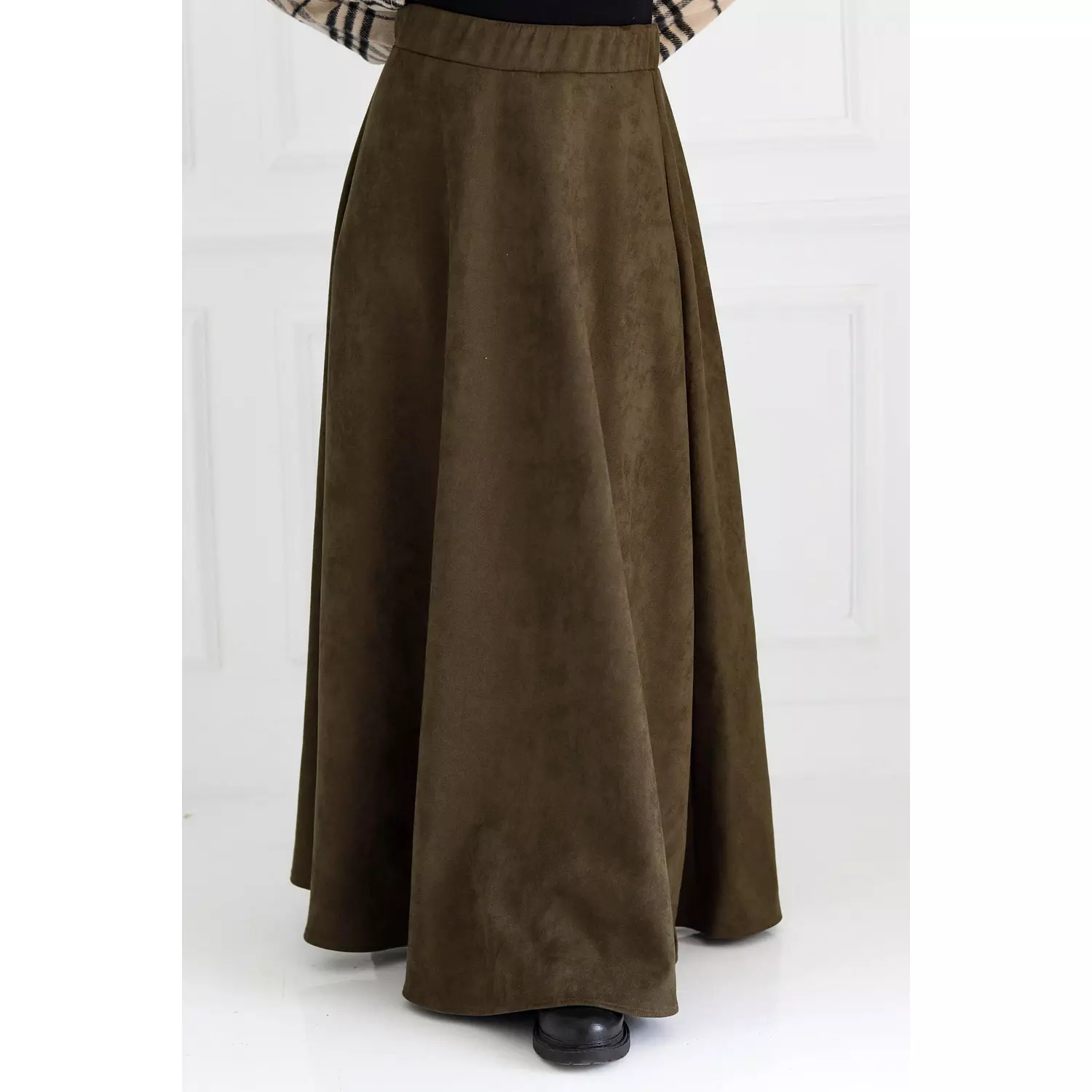 Olive Suede Skirt 1