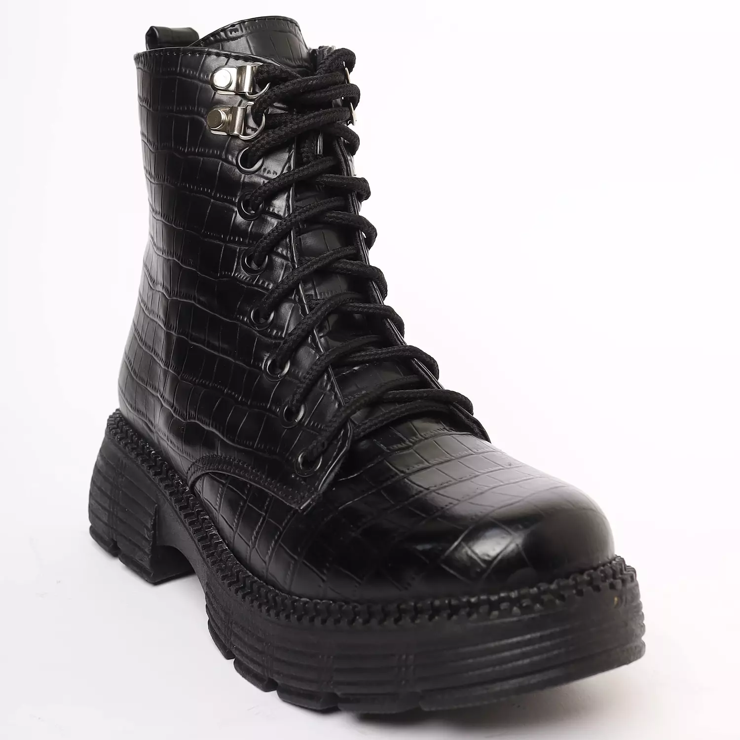  BLACK Crocodile FAME Boots  hover image