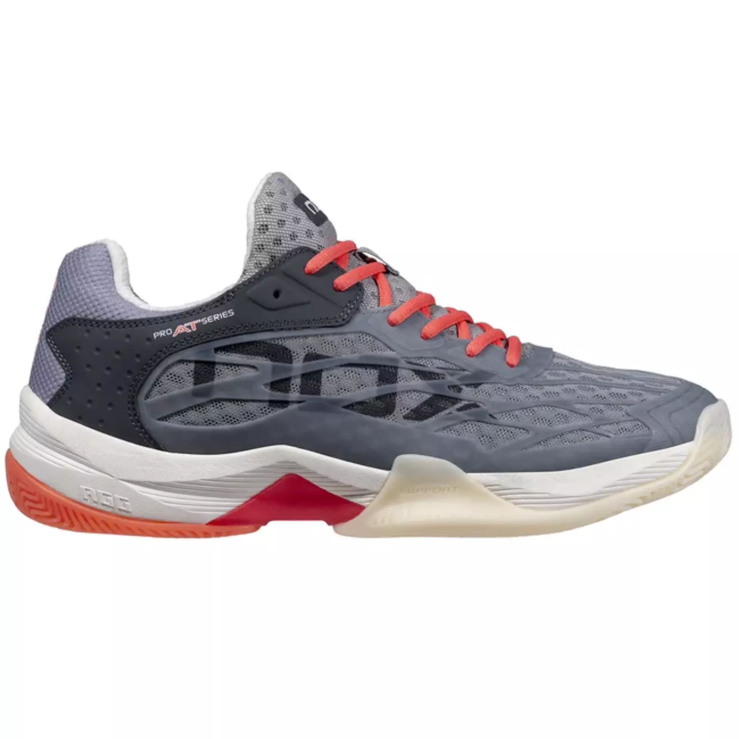 AT10 LUX Padel Shoes Cool Grey/Georgia Peach 5