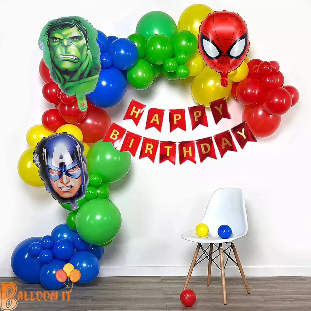 Marvel Avengers Balloon Superhero Party Decoration Birthday Balloon Arch Kit