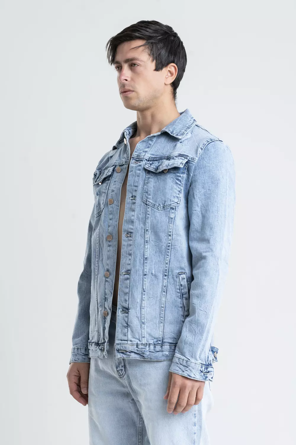 DENIM JACKET WITH ZIPPER AT BACK-2nd-img