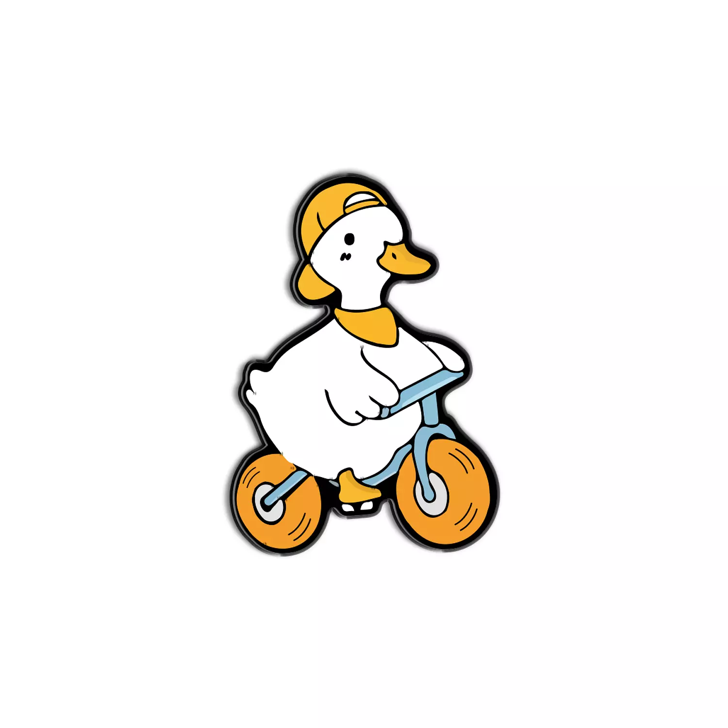 Duck 🦆 rides bicycle 🚲 hover image