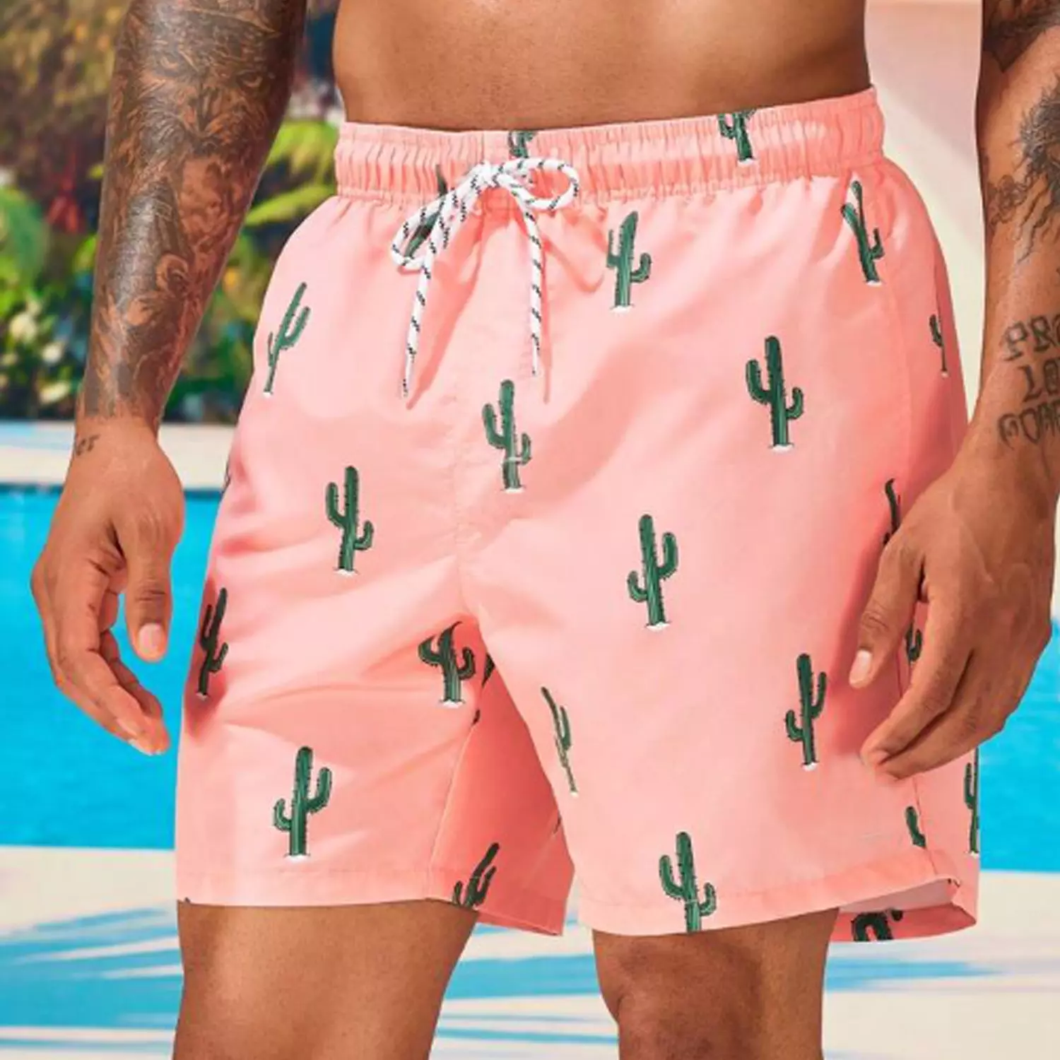 Ho Holland Printed Men Sea Shorts ( Pink ) hover image