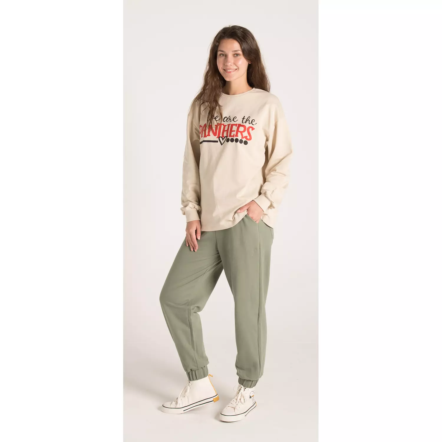 DRAWSTRING WAIST SWEATPANT hover image