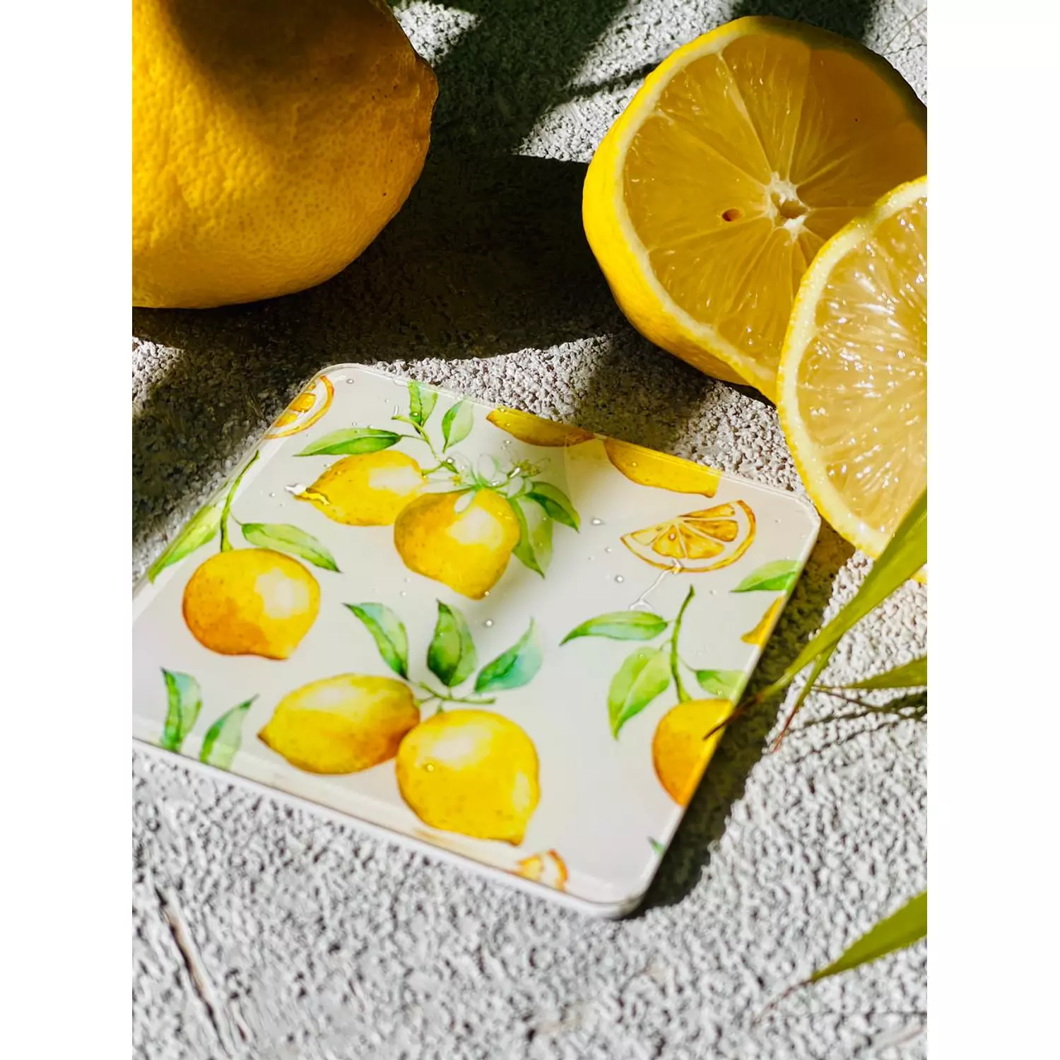 The Lemon Pattern Coaster Set  hover image