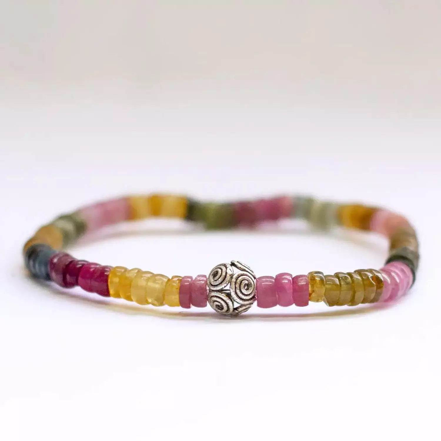 Multicolor Tourmaline Bracelet - 6mm hover image