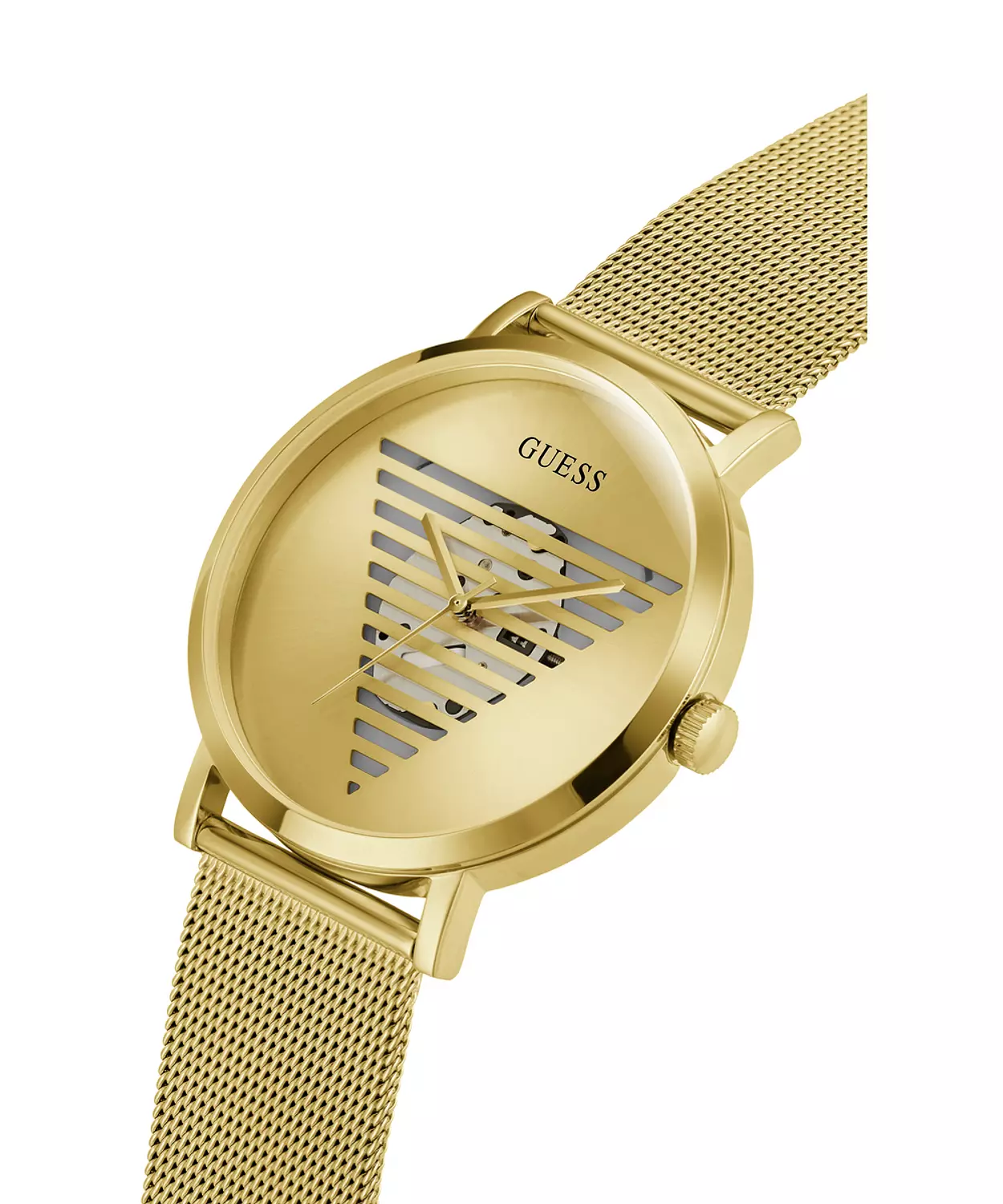 GUESS GW0502G1 ANALOG WATCH For Men Round Shape Gold Stainless Steel/Mesh Polished Bracelet 2