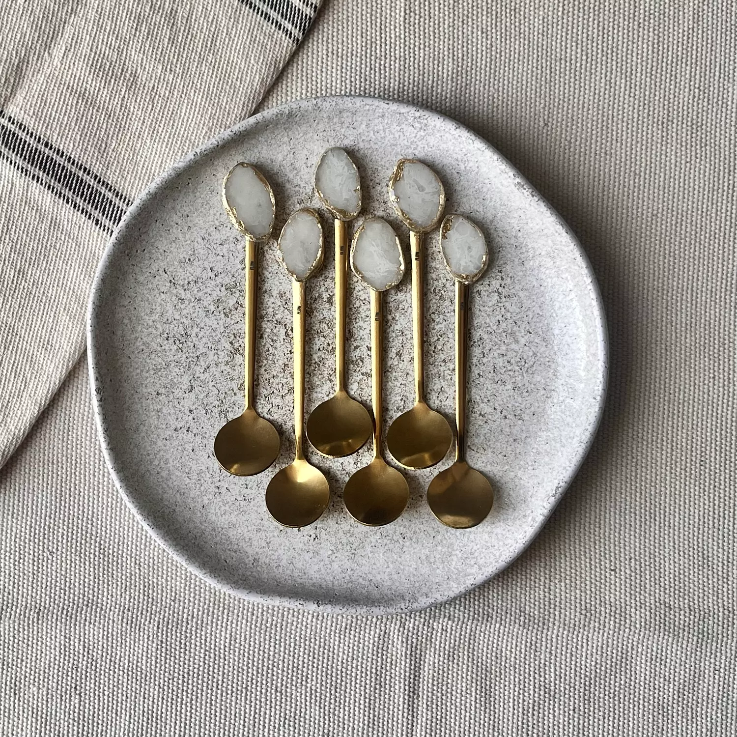 Gold teaspoons set 2