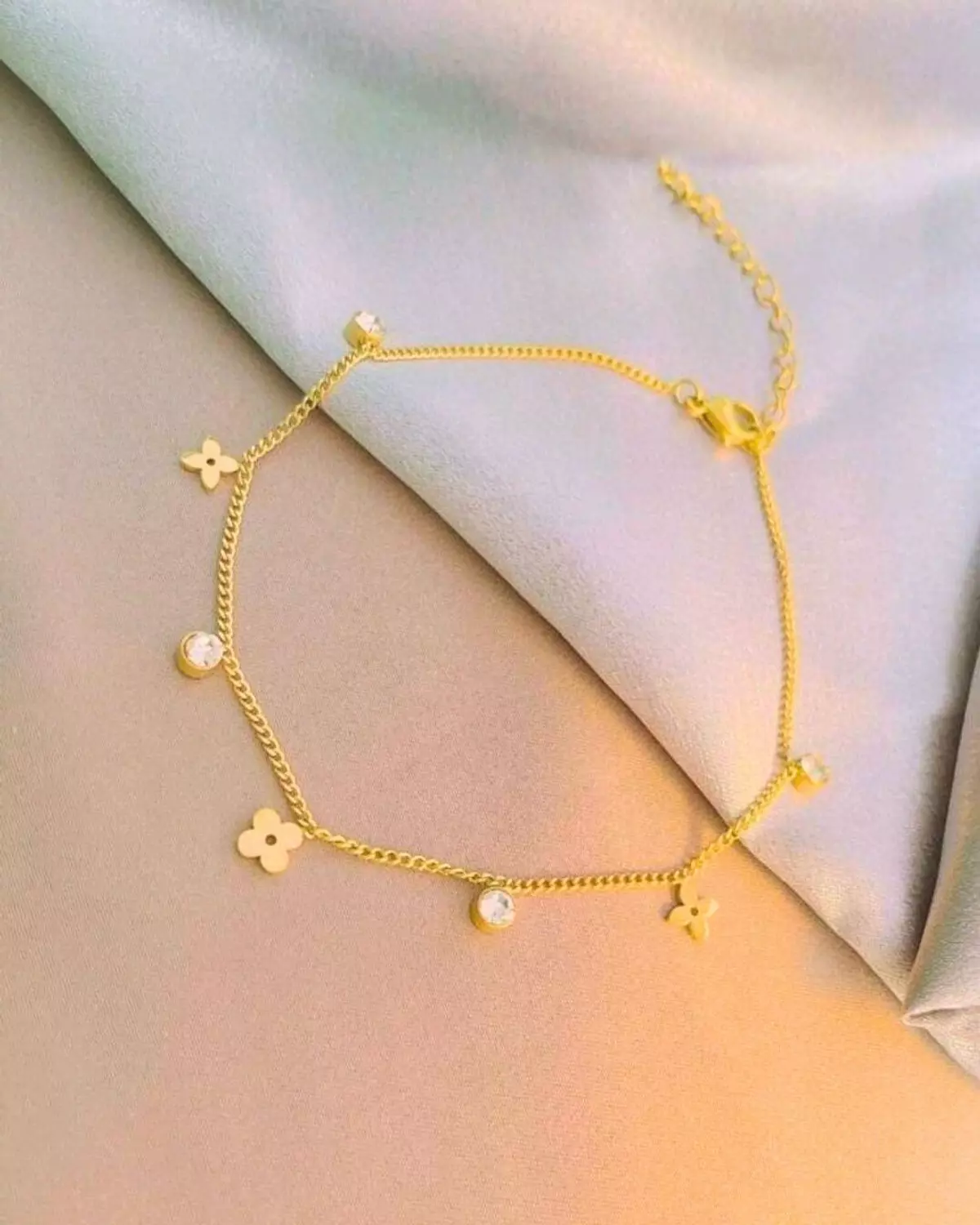 Floral Crystal Anklet-2nd-img