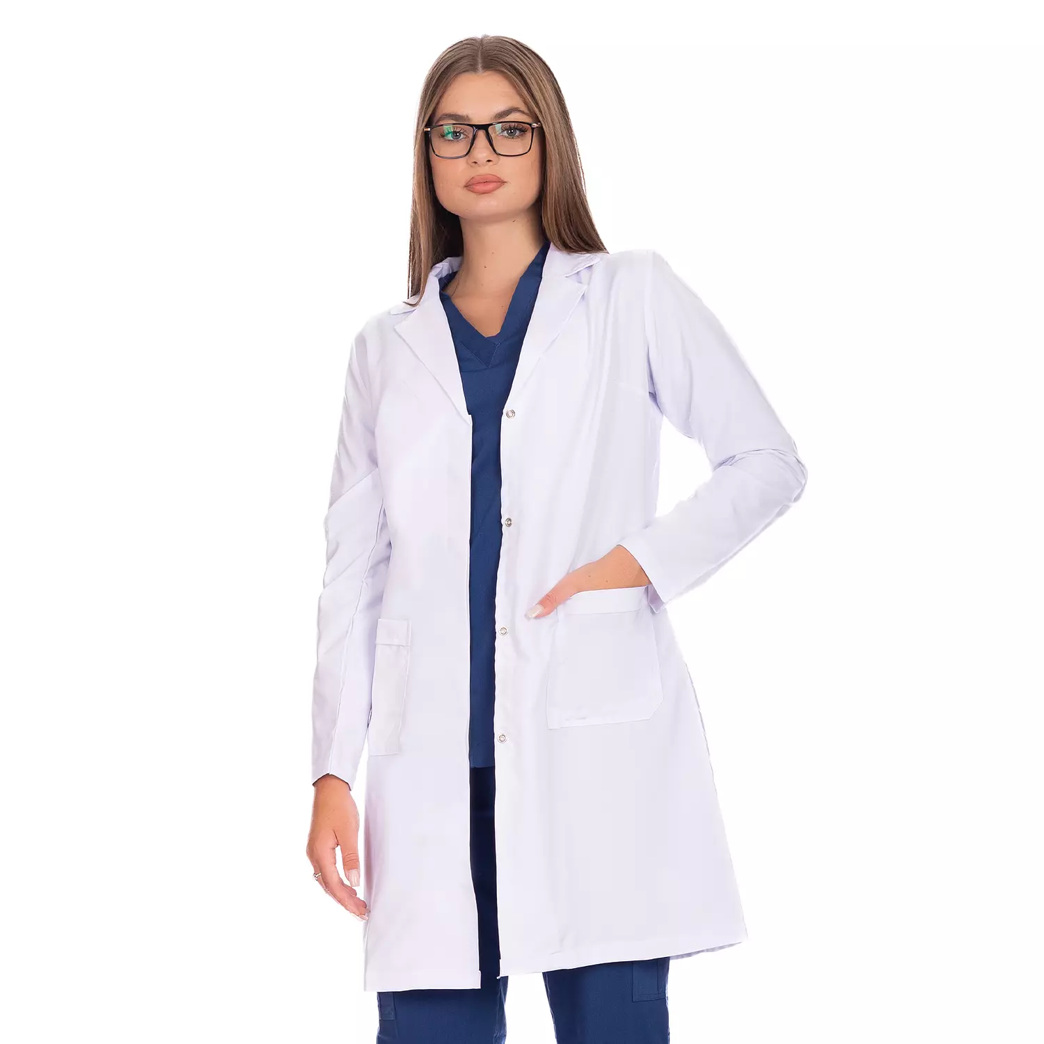 Long Dental Coat White  1