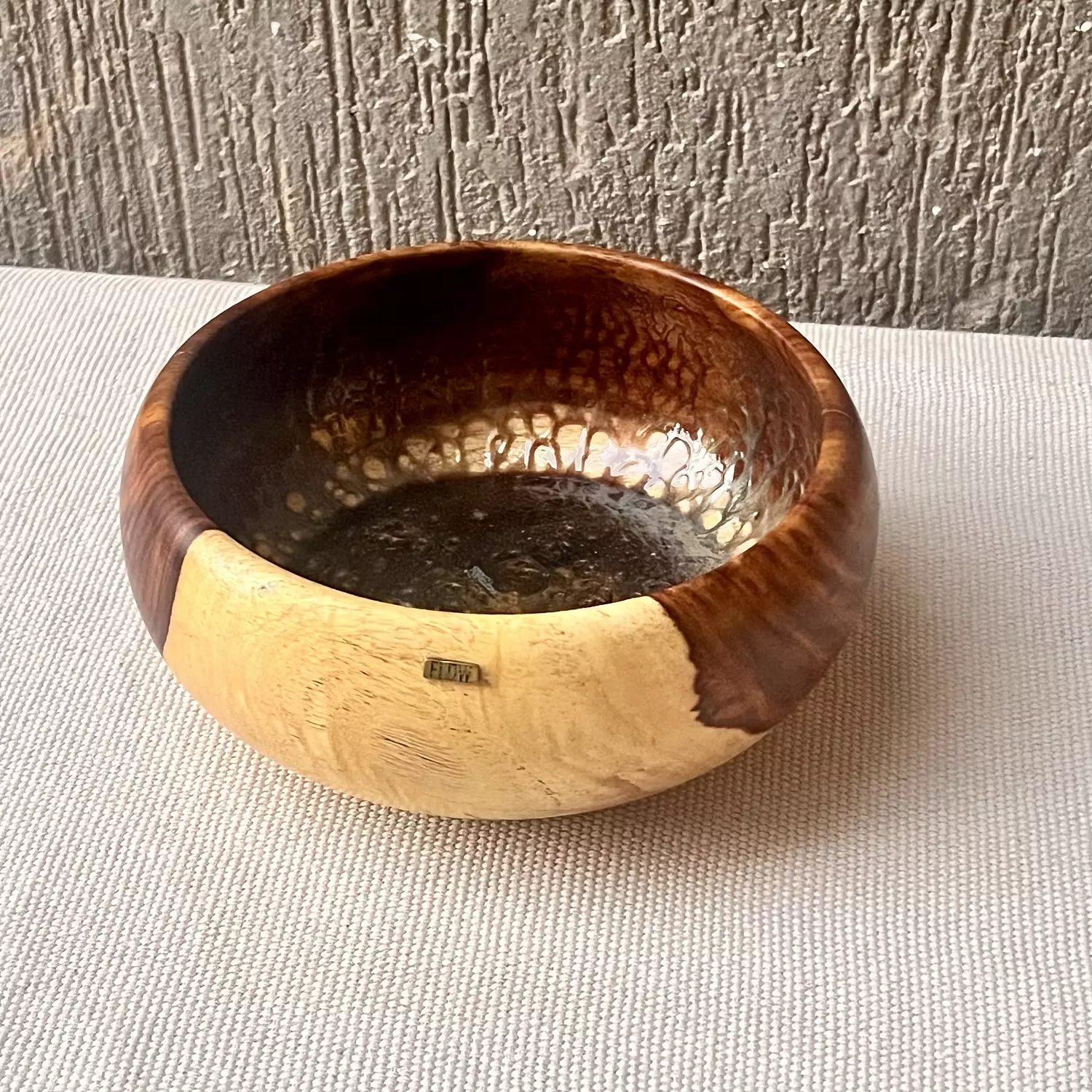 Golden Brown Wood Bowl 2