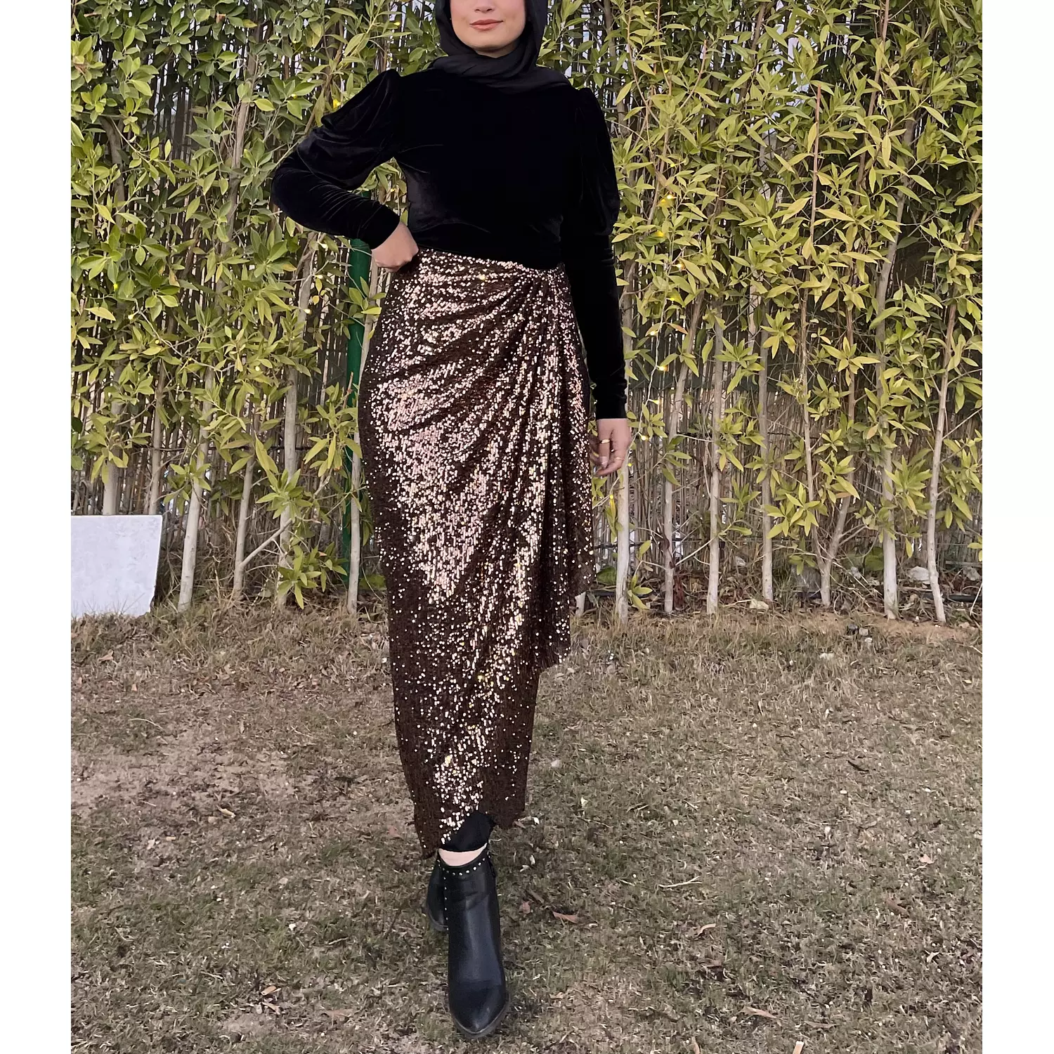 Wrap sequin skirt - Gold 1