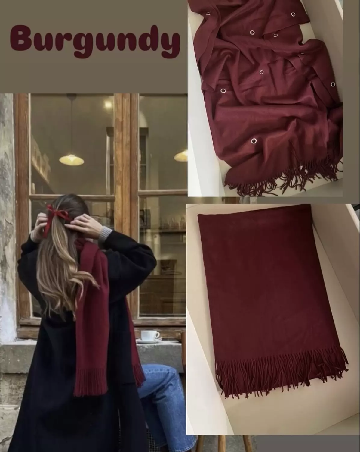 Burgundy shawl 2