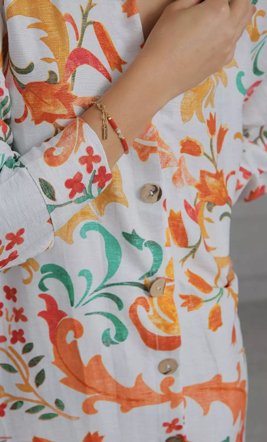 Flowered shirt/dress 5