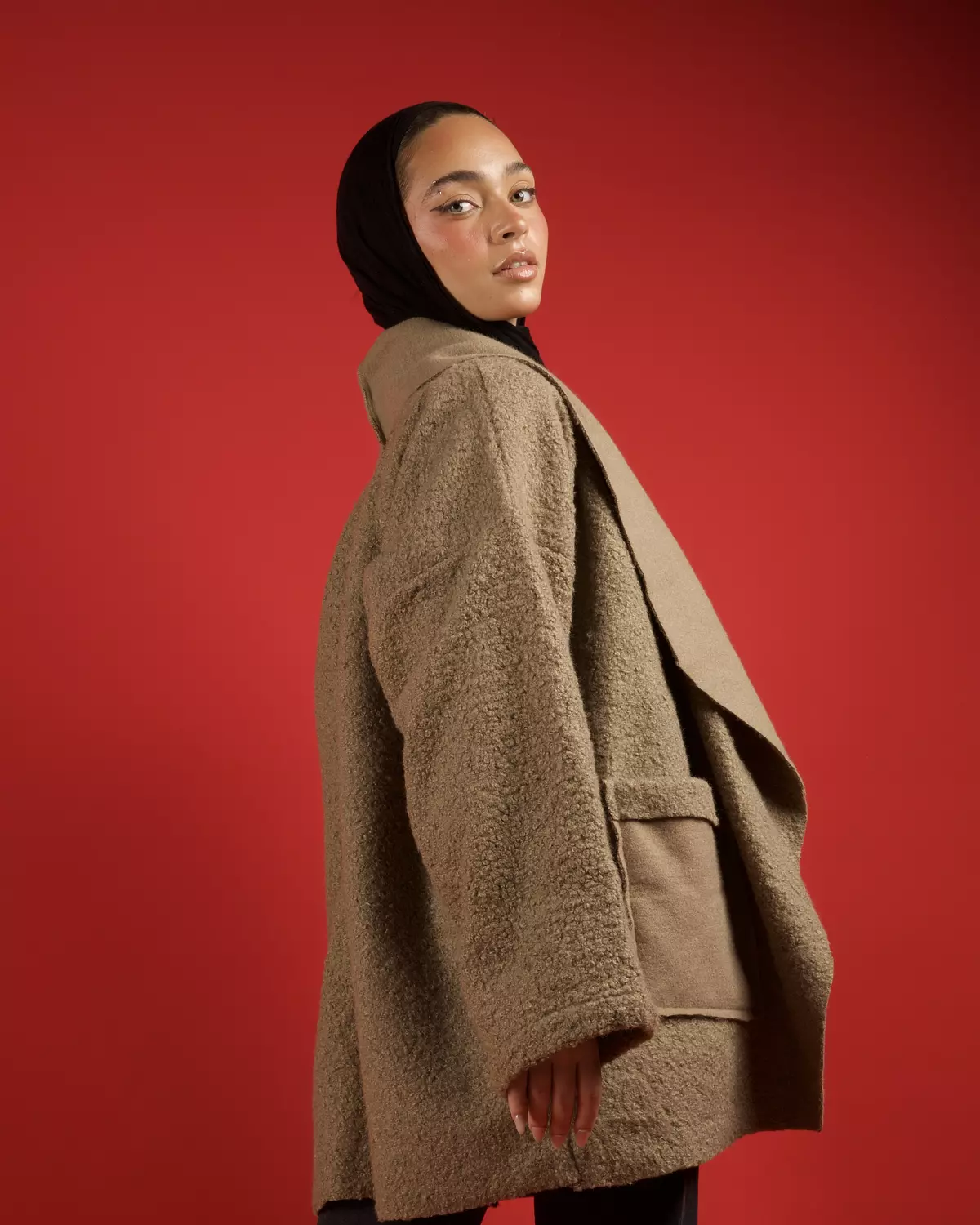 Khakhi Teddy Wool Coat 3