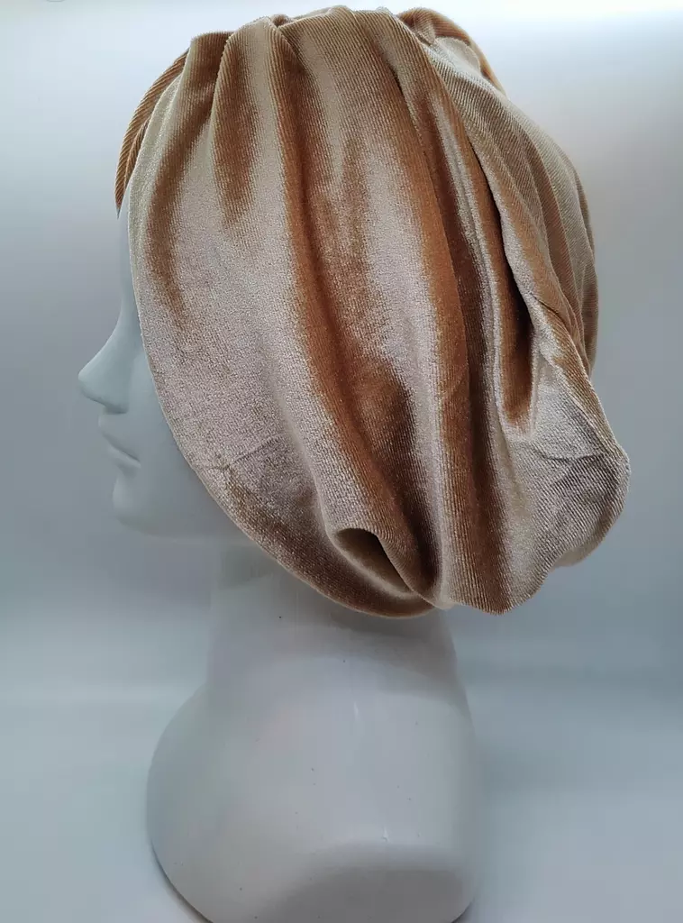 Turban-Velvet-Beige