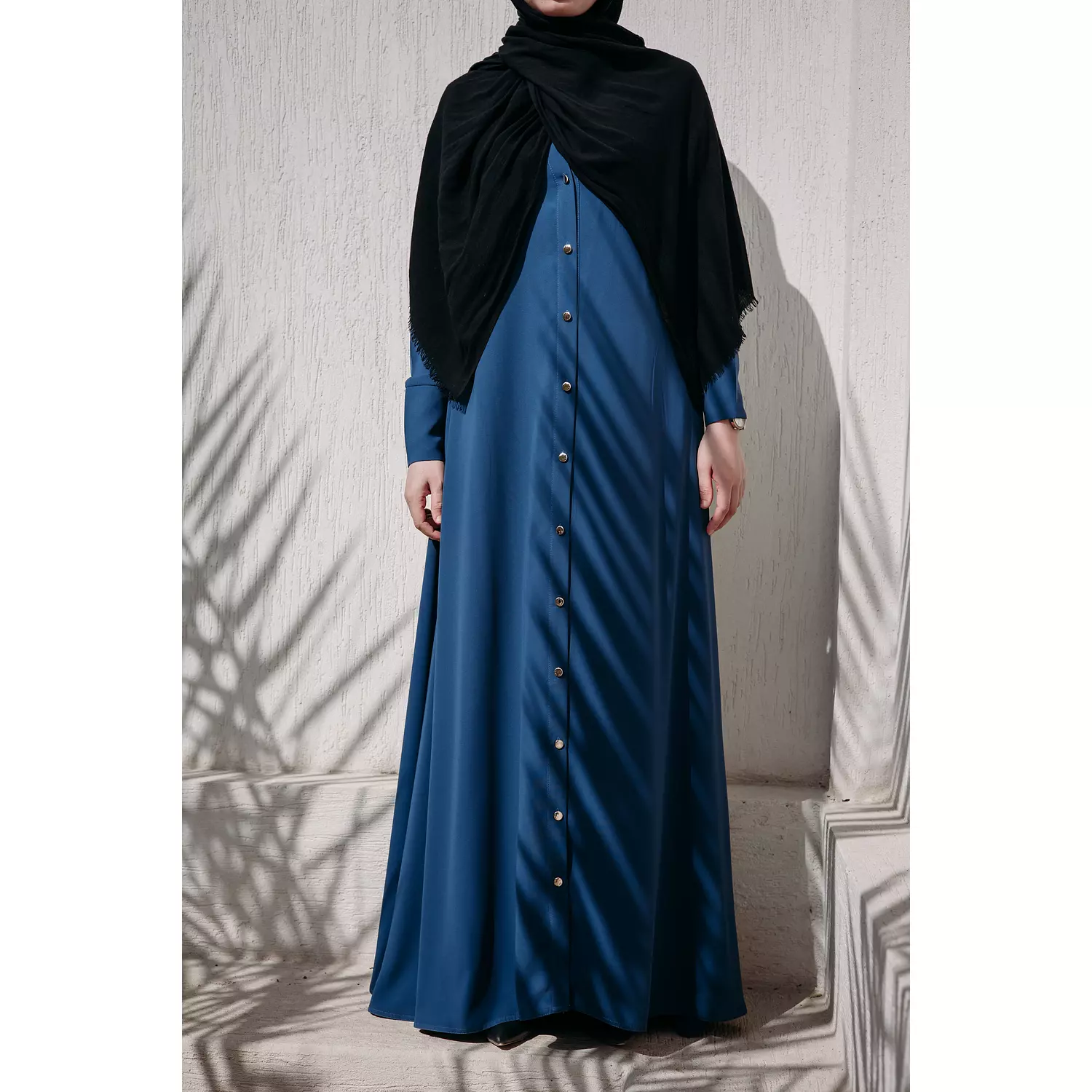 Cloche Abaya in Blue 1