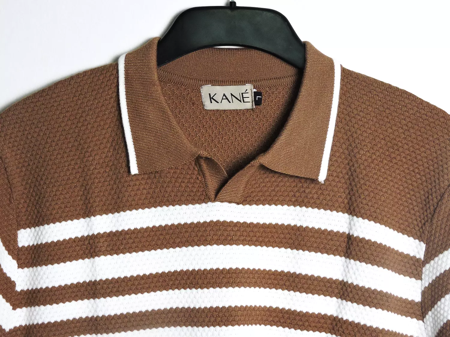 The Racing Stripe Polo *Brown & White* 2