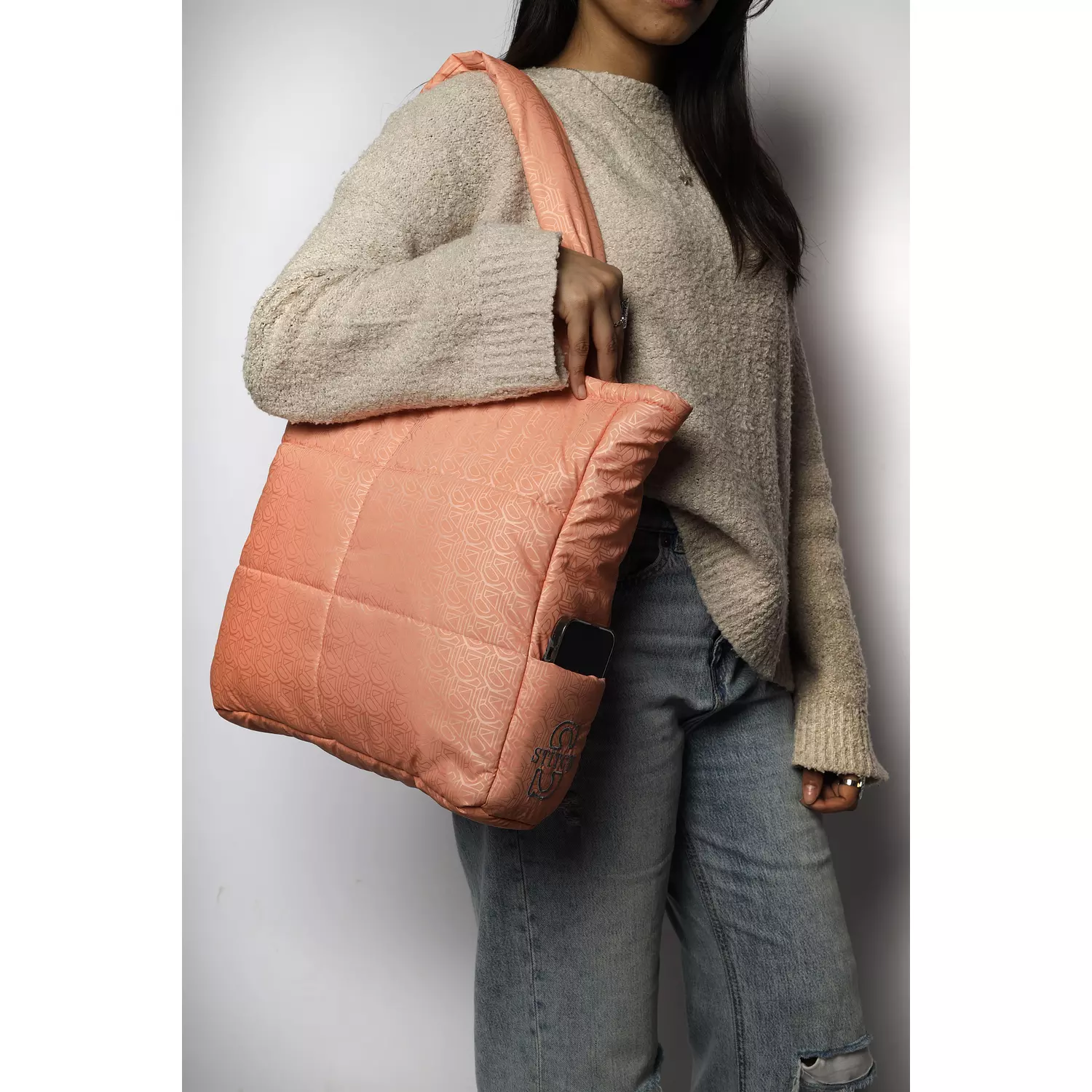 The Quilted Peach Tote bag 3