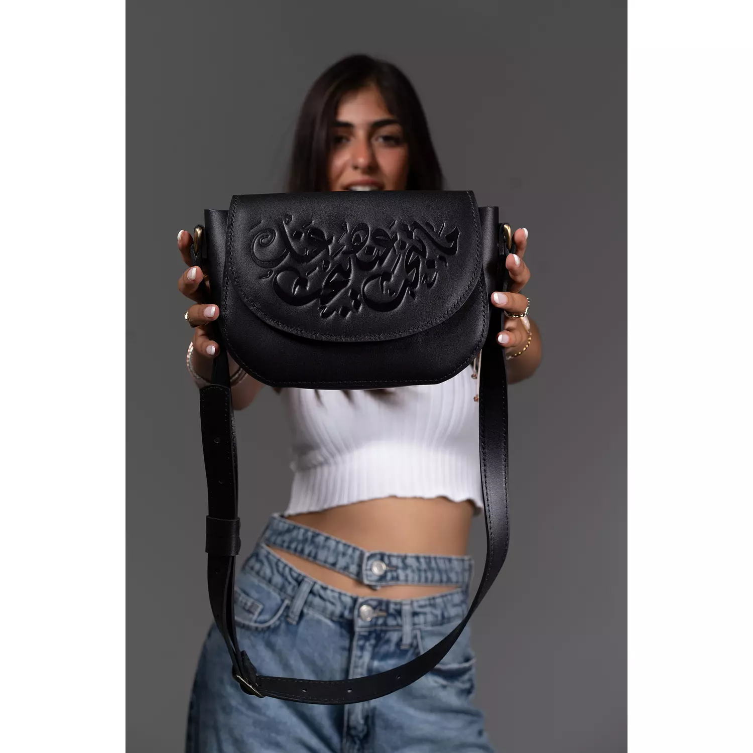  Cross Bag Arabian Font - Black 4