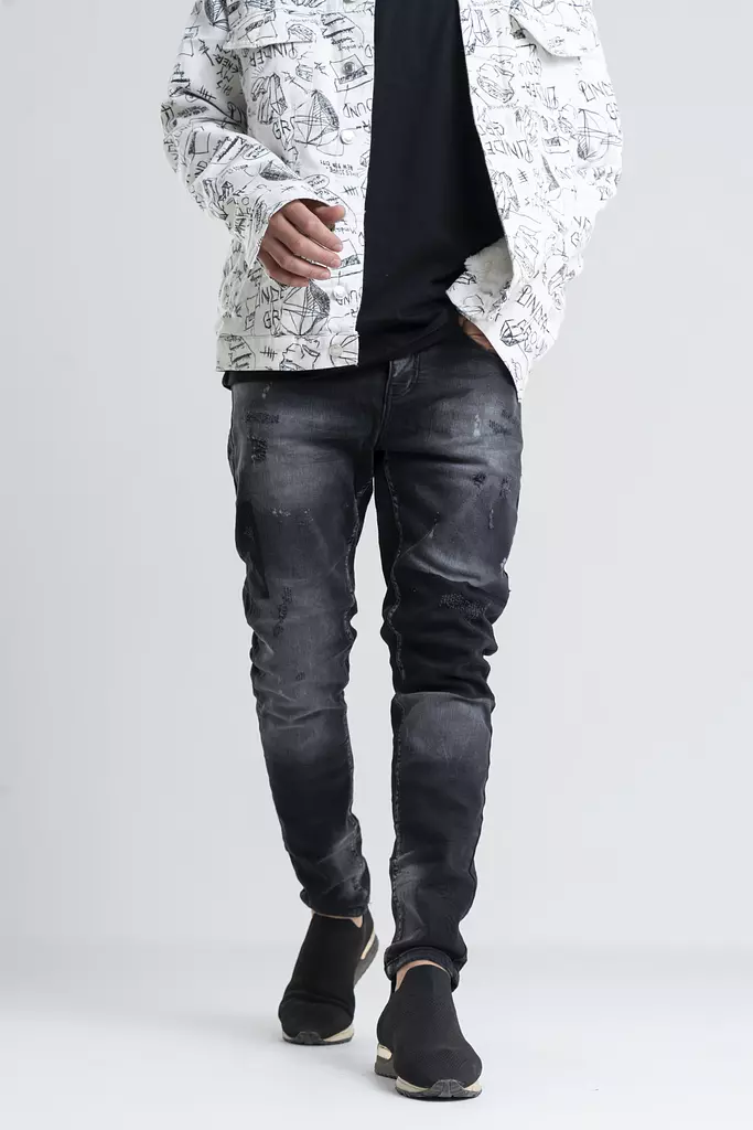 Cool Designer Black Jeans Slim Fit