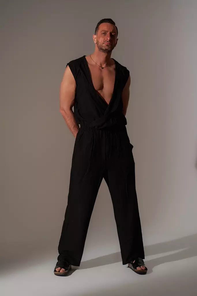 Black  Lenin Sleevless Jumpsuit