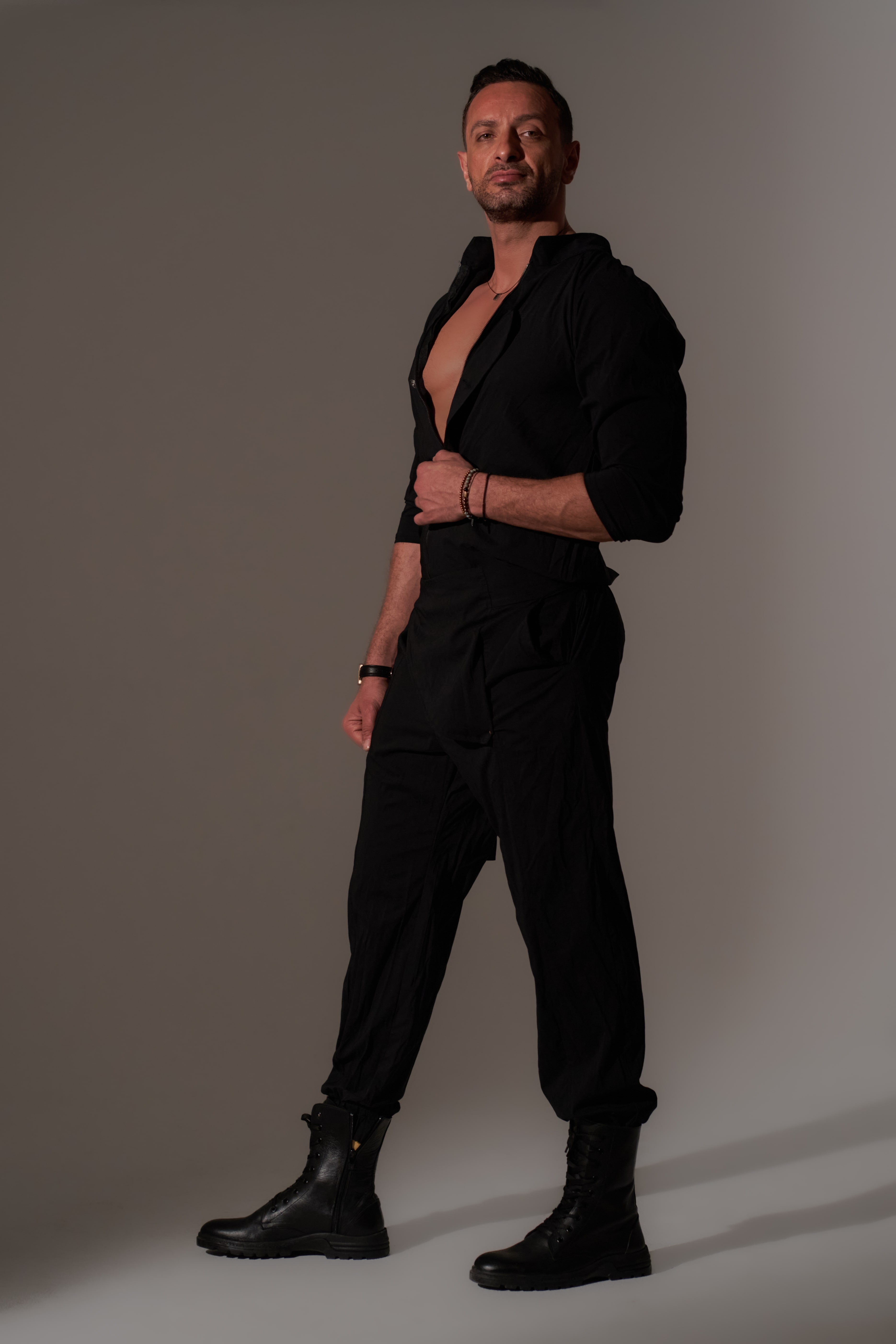 Black Jumpsuit With Side Tie 2