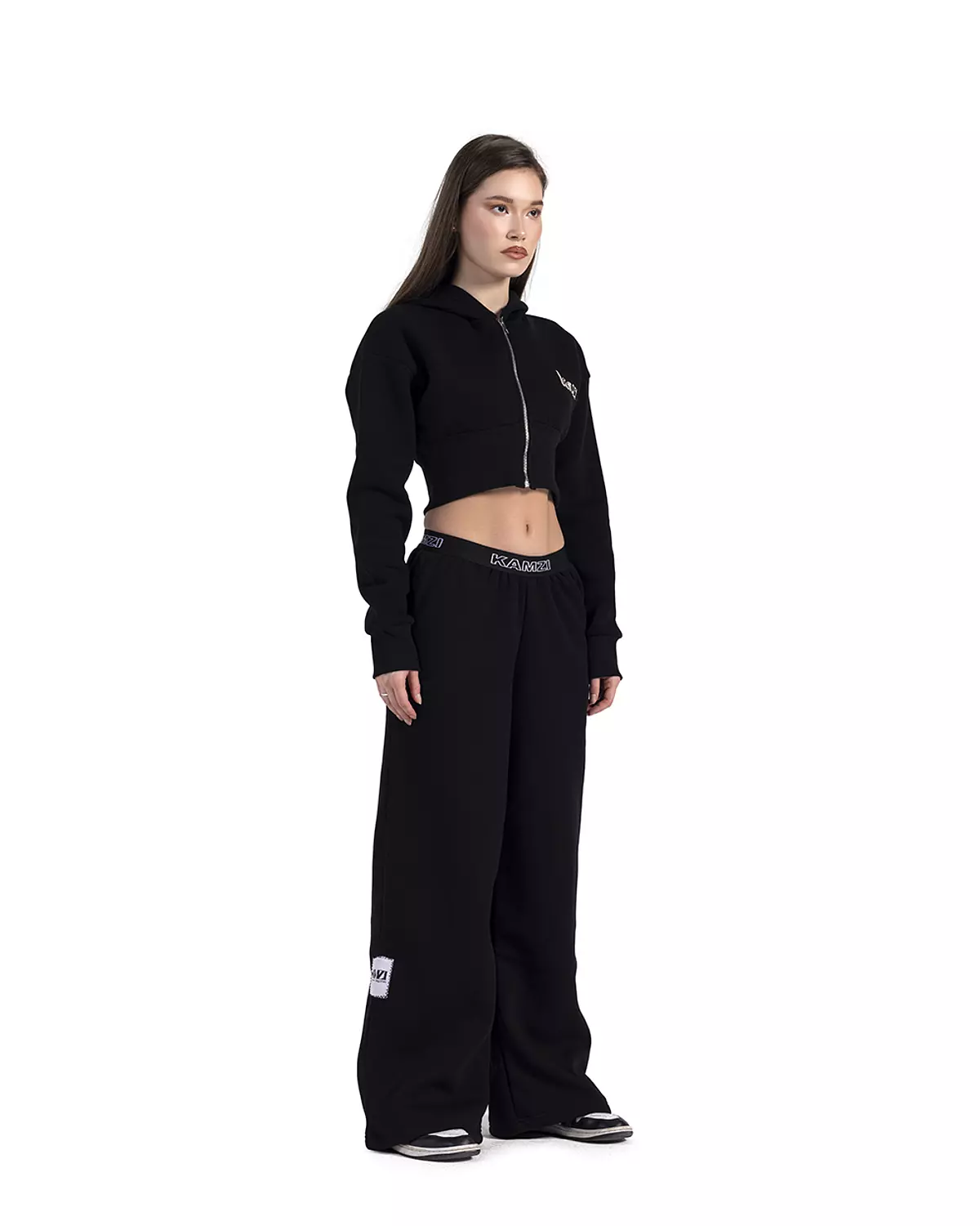 Kamzi Black Wide leg Sweatpants     hover image