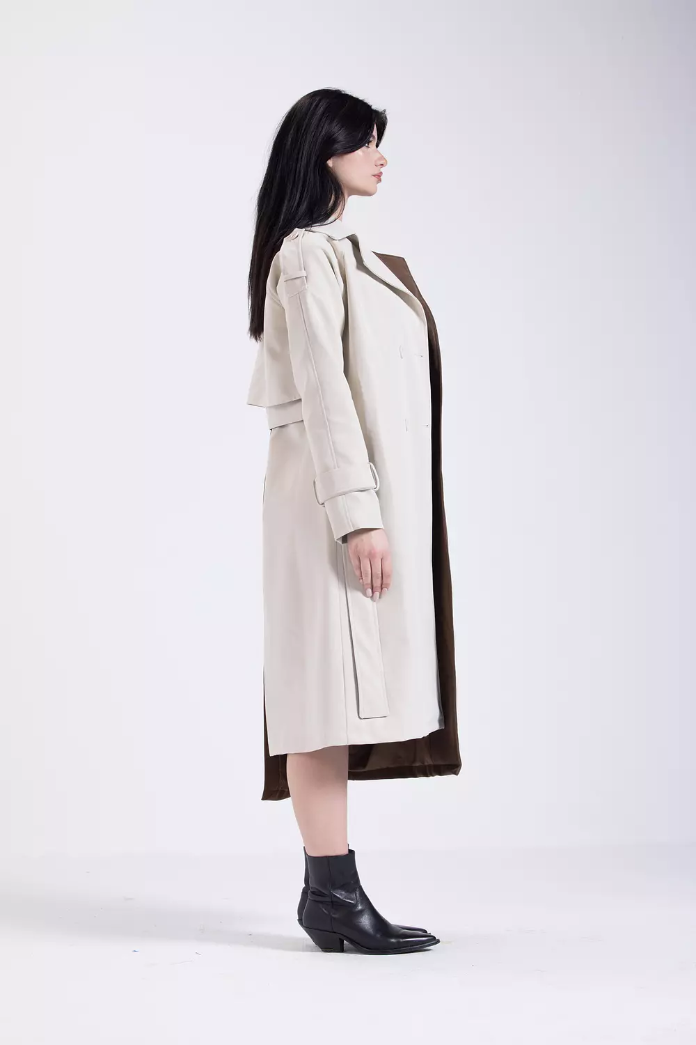 Coco Vanilla Leather Coat 4