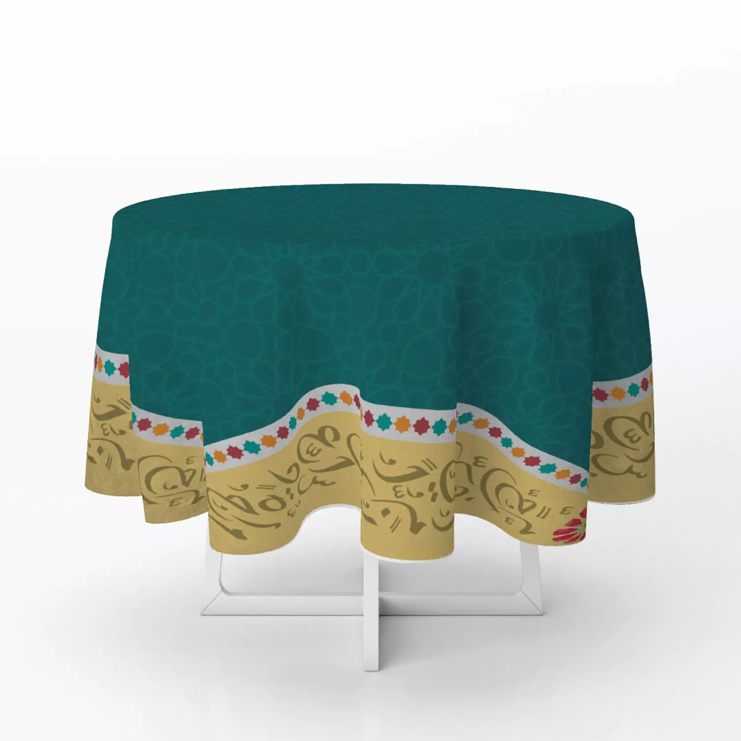 Green Calligraphy Table Cover 1