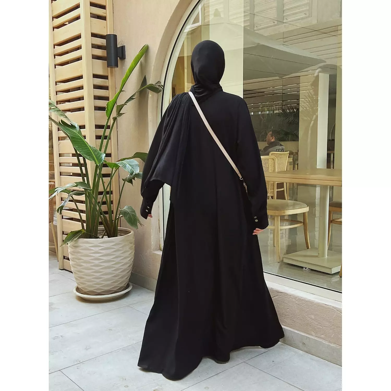 golden buttons abaya shirt dress 3