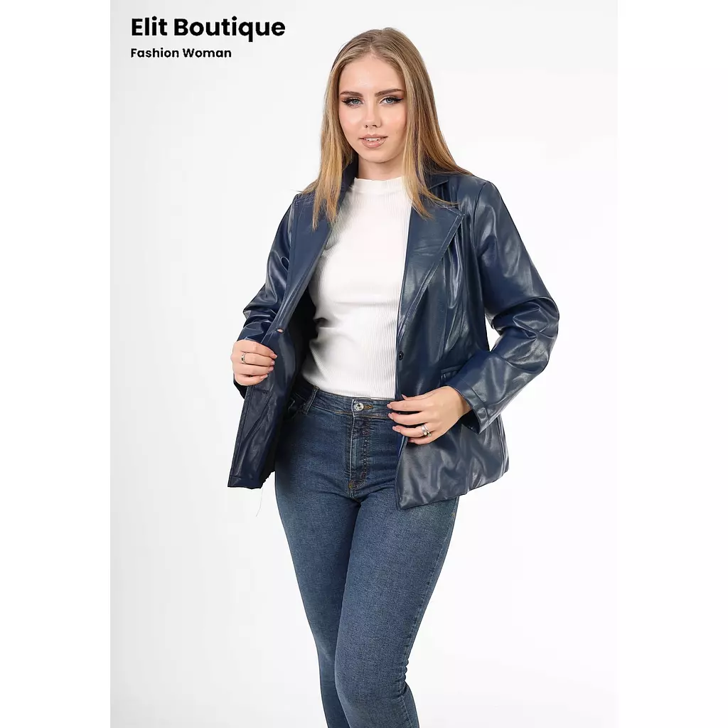 Unique short leather jacket 